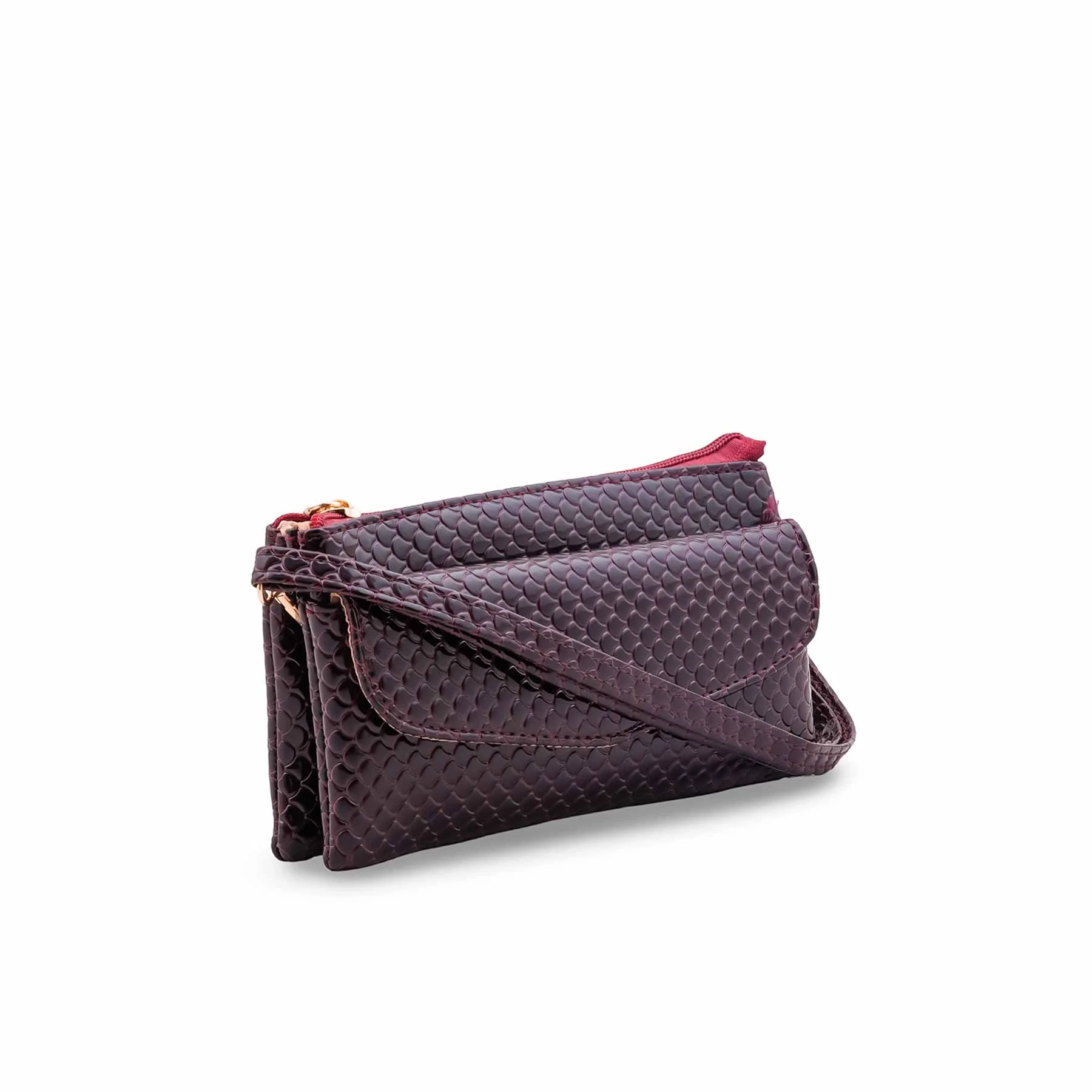 Maroon Casual Pouch For Ladies P97734 - Image 3