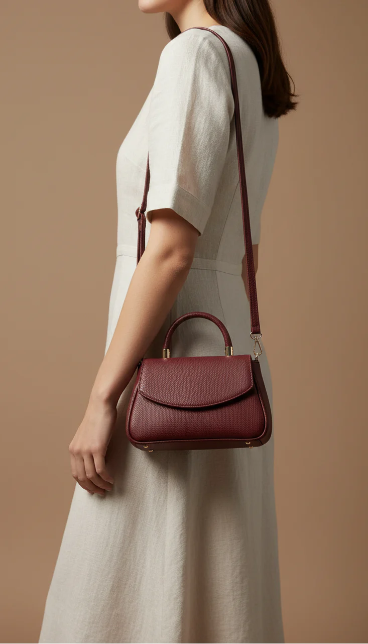 Maroon Casual Pouch For Women P97663