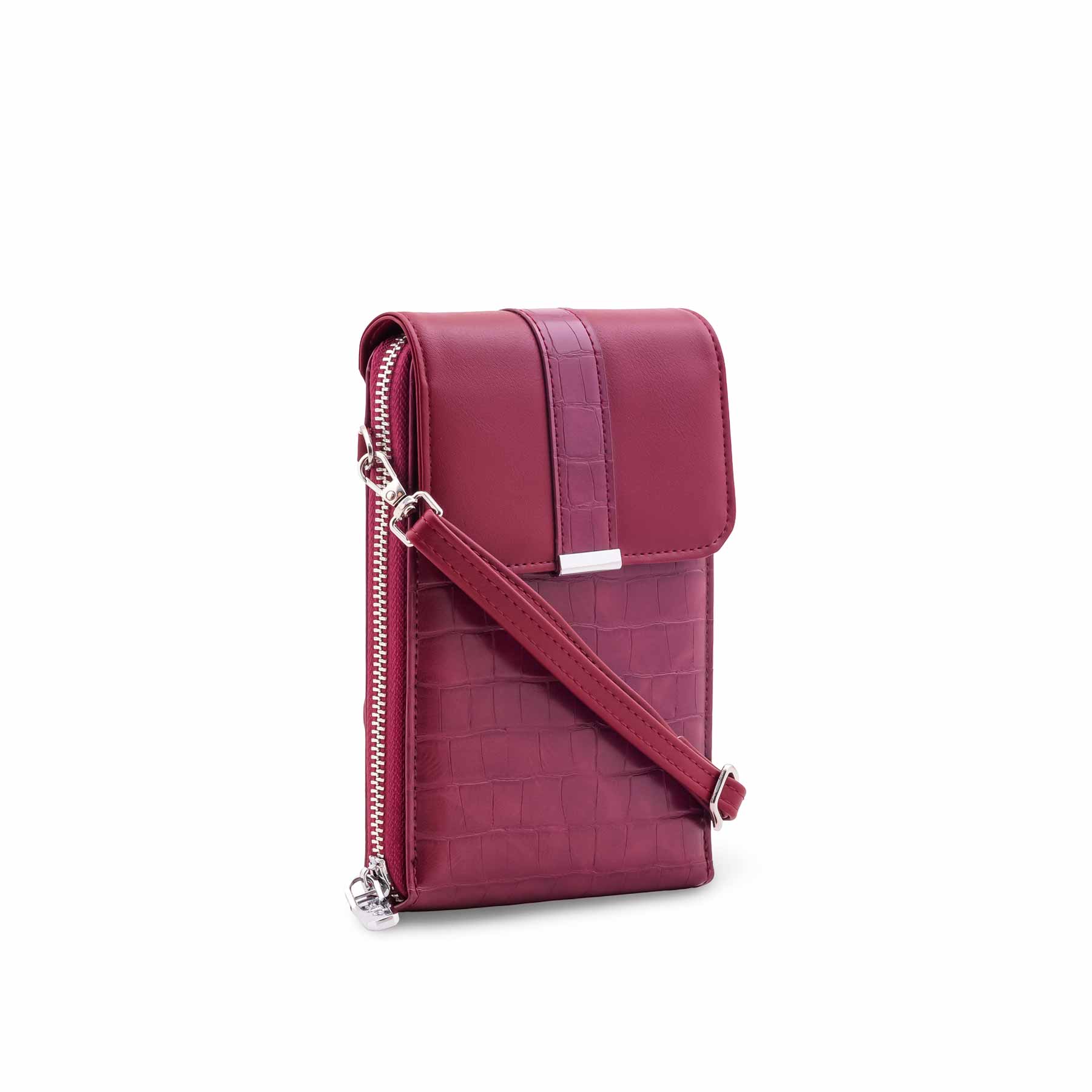 Maroon Casual Pouch For Women P97746 - Image 3