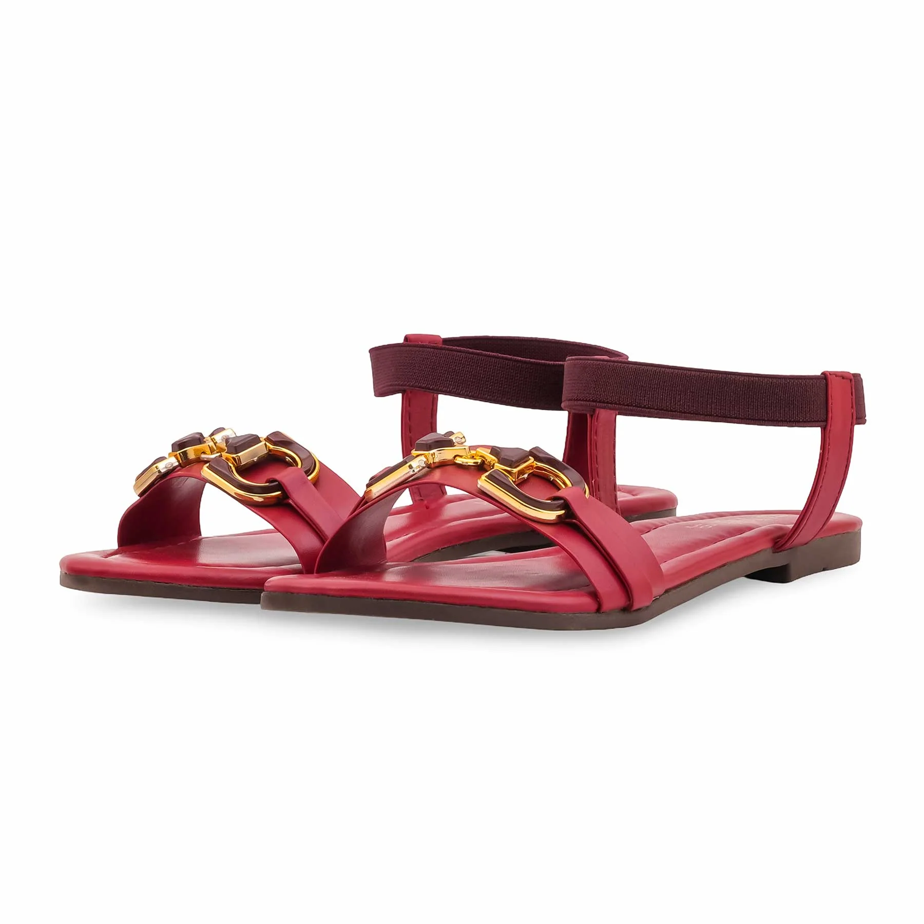 Maroon Casual Sandal For Women CL2215 - Image 3