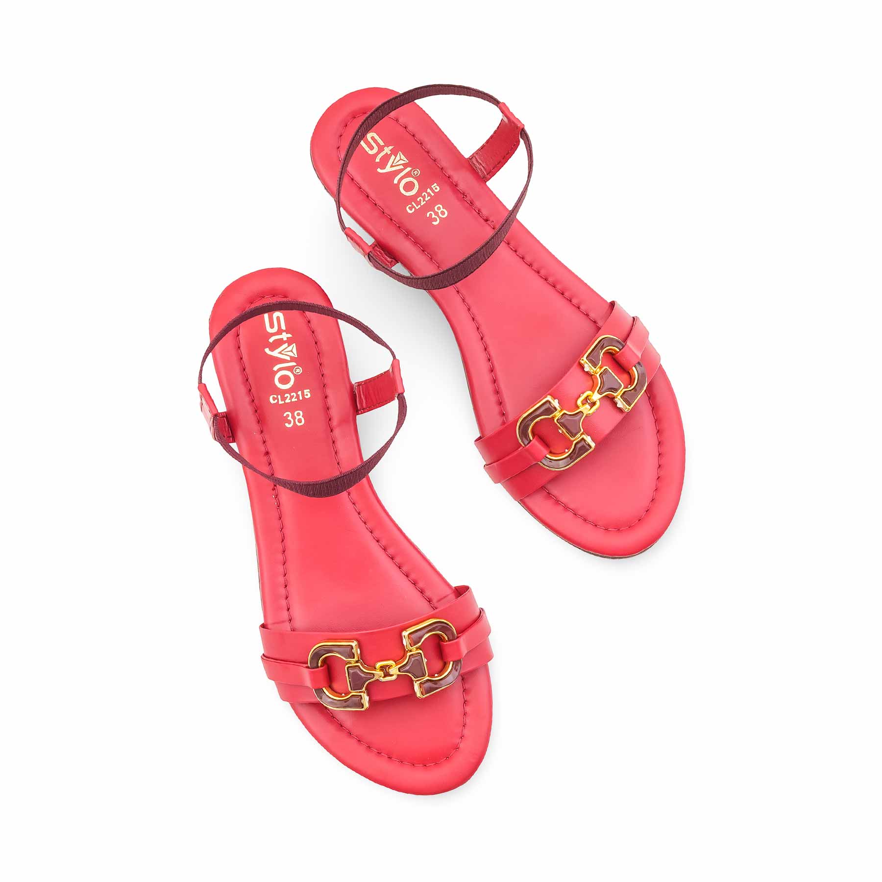 Maroon Casual Sandal For Women CL2215 - Image 5