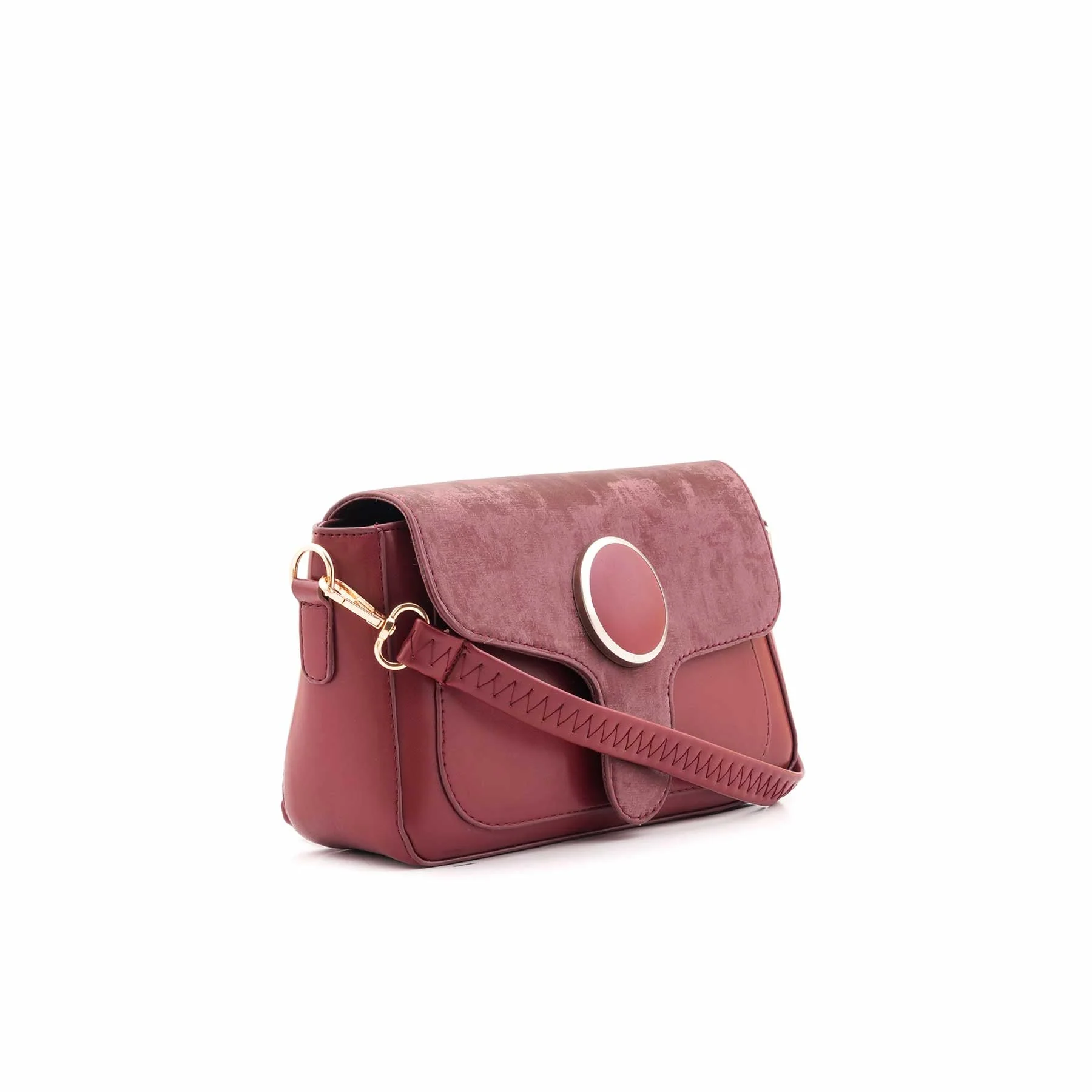 Maroon Casual Shoulder Bag For Ladies P55868 - Image 3