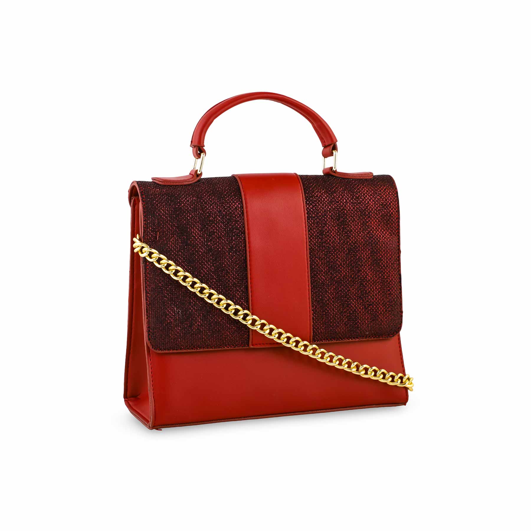 Maroon Casual Shoulder Bag For Women P55692 - Image 3