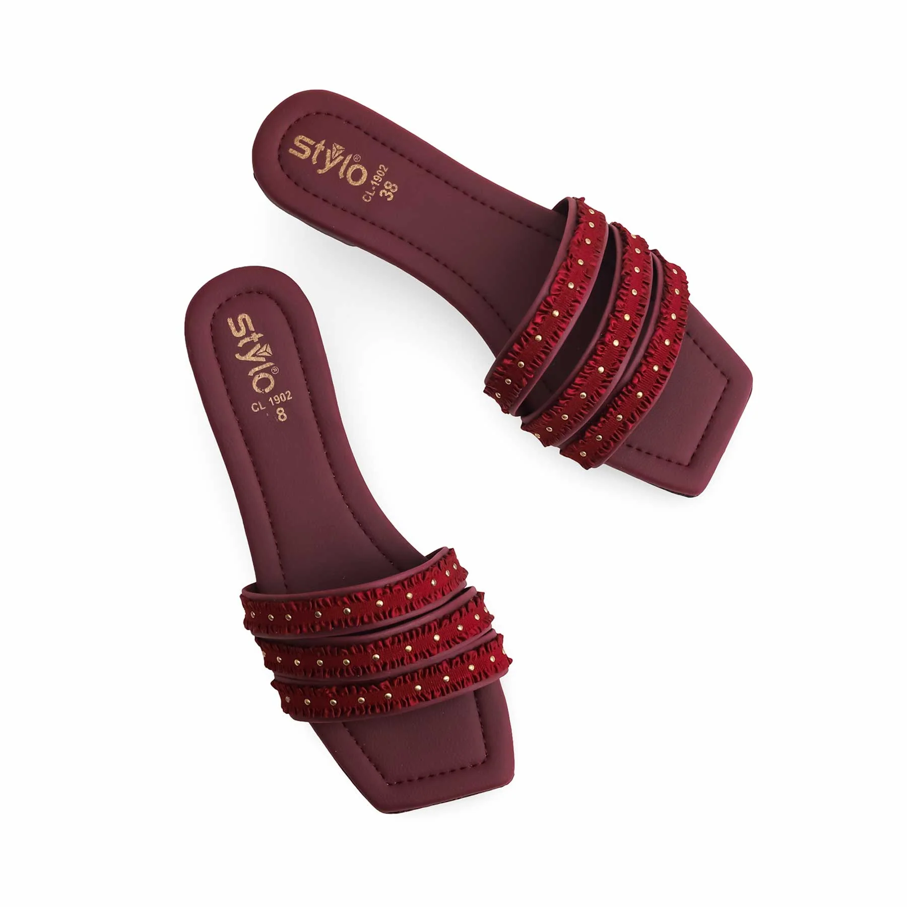 Maroon Casual Slipper CL1902 - Image 5