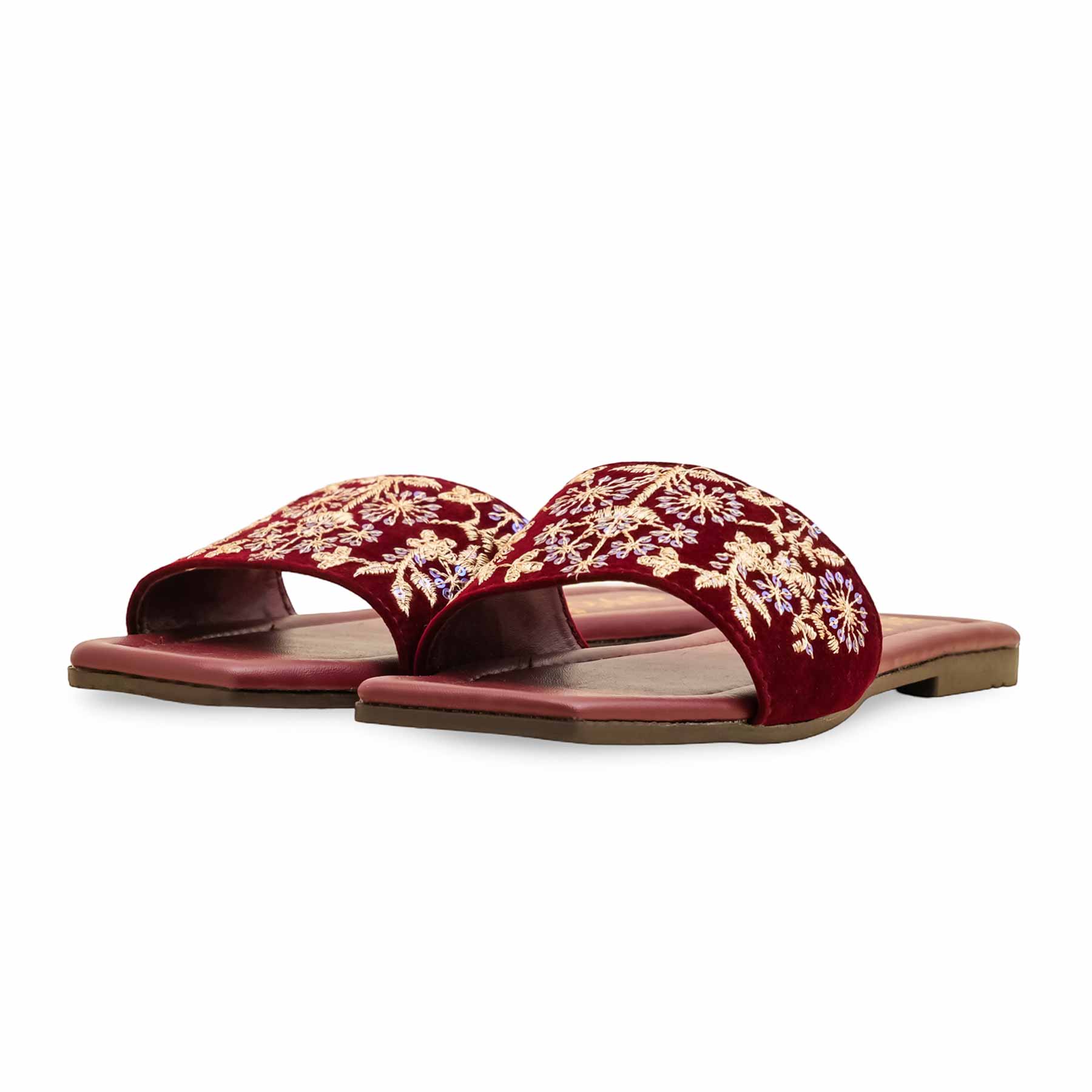 Maroon Casual Slipper CL2118 - Image 3