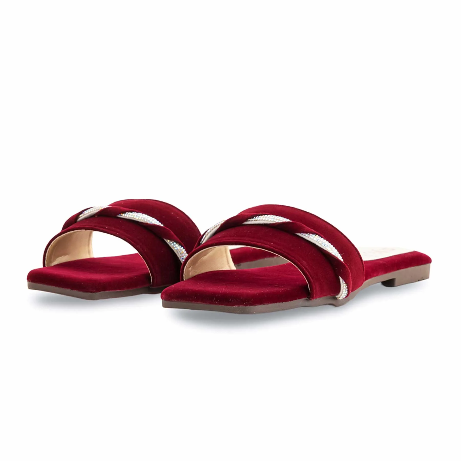 Maroon Casual Slipper For Ladies CL1973 - Image 3