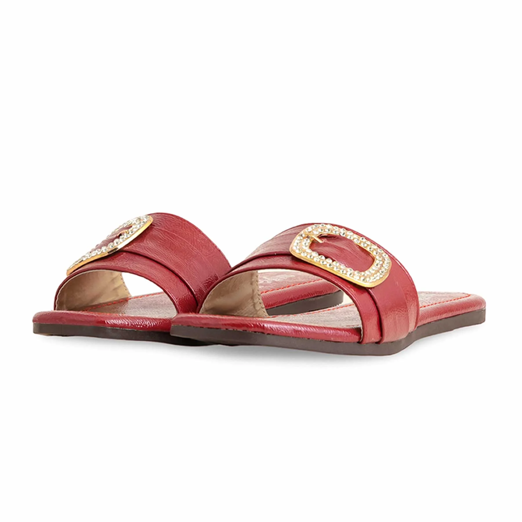 Maroon Casual Slipper For Ladies CL2038 - Image 3