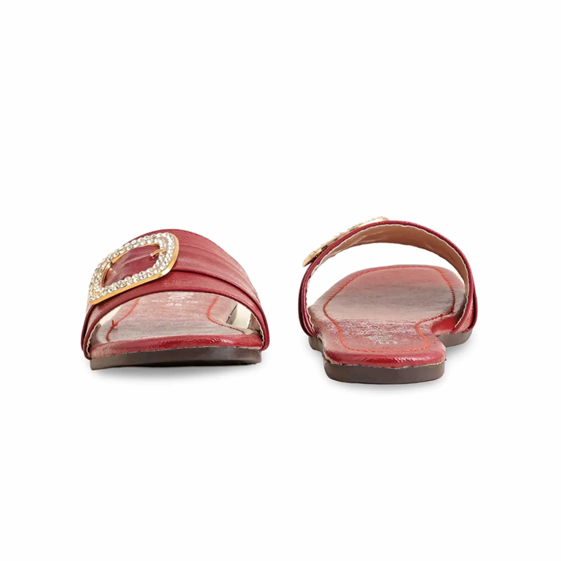 Maroon Casual Slipper For Ladies CL2038 - Image 4