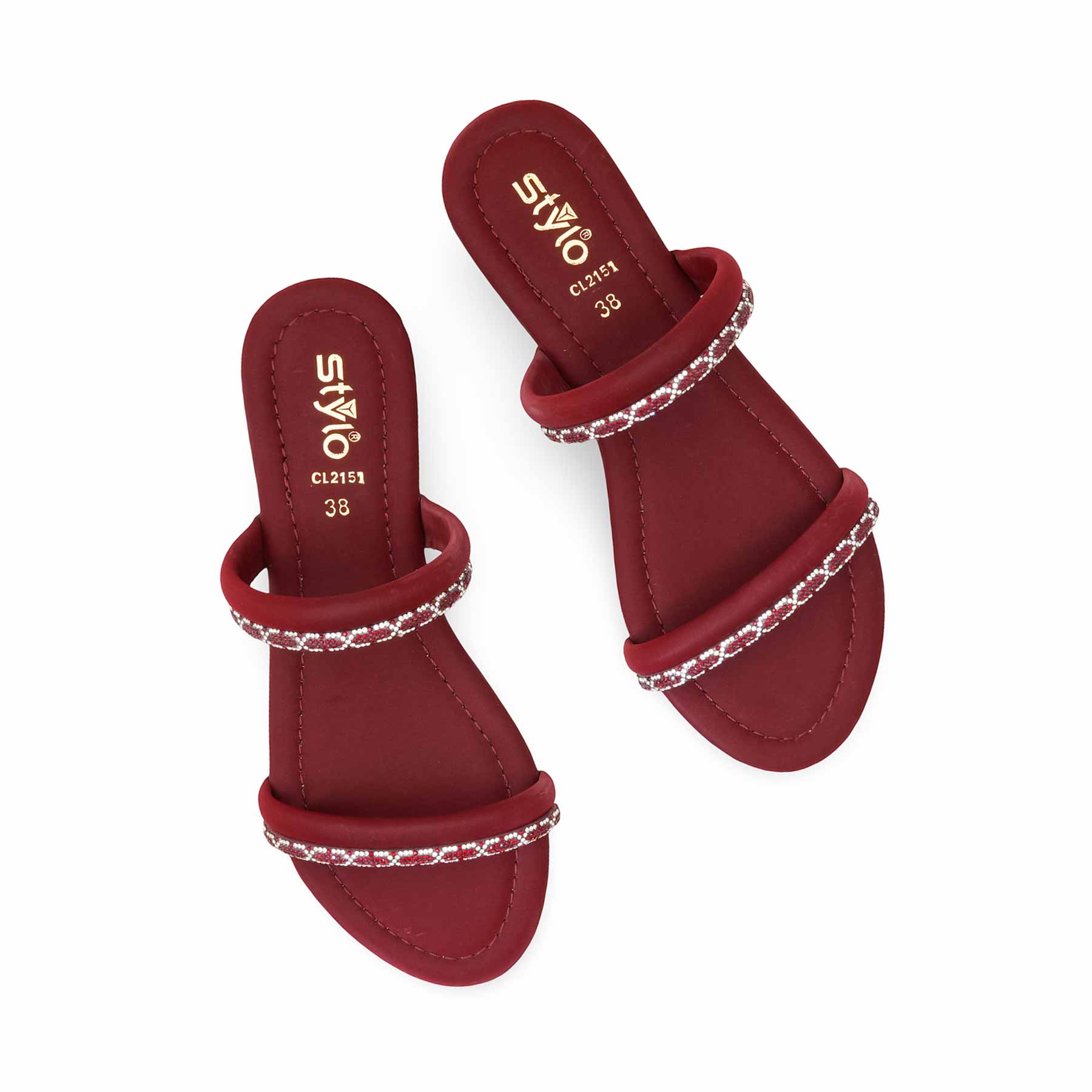 Maroon Casual Slipper For Women CL2151 - Image 5