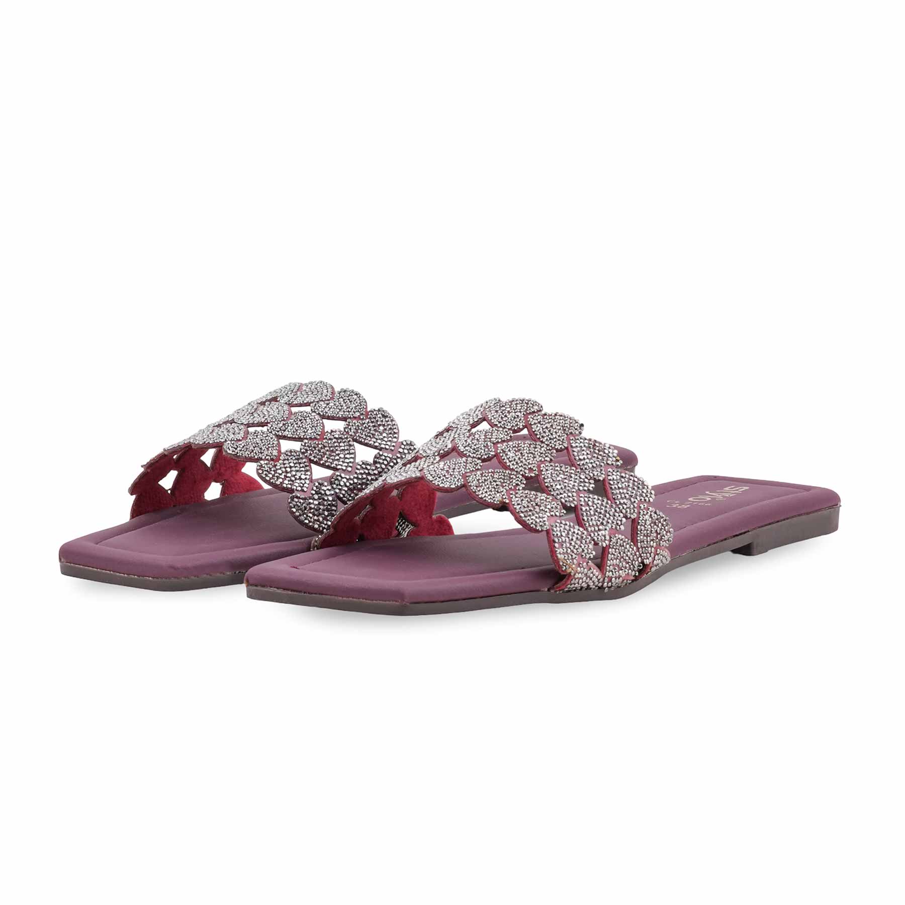 Maroon Casual Slipper For Women CL2166 - Image 3