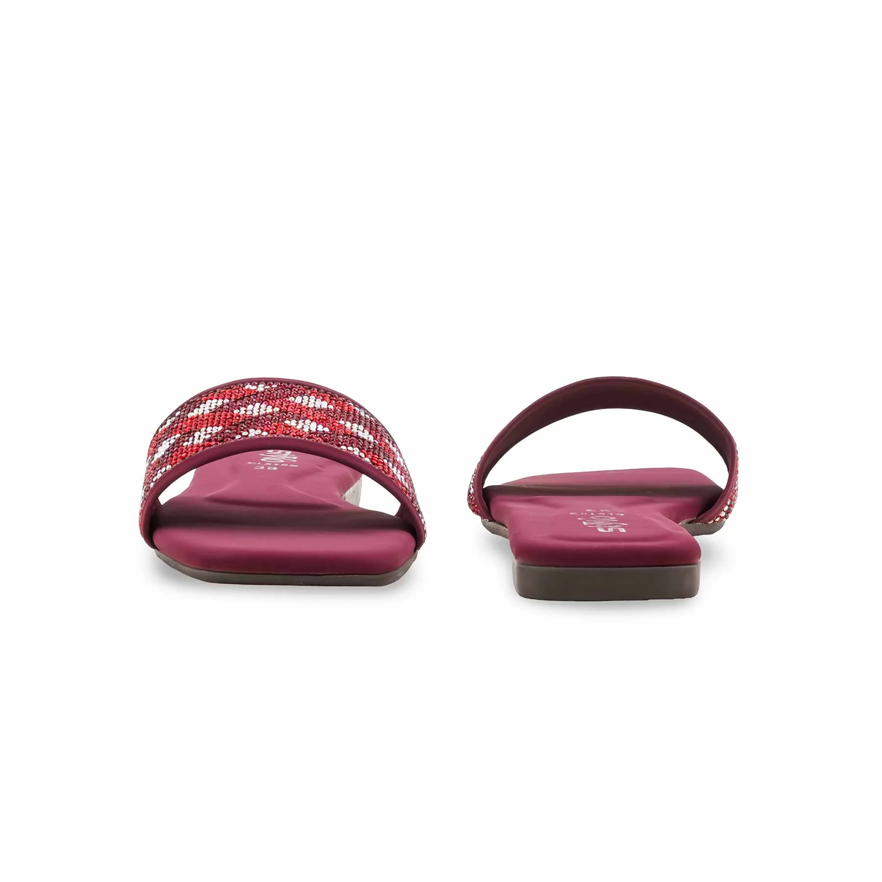 Maroon Casual Slipper For Women CL2195 - Image 4