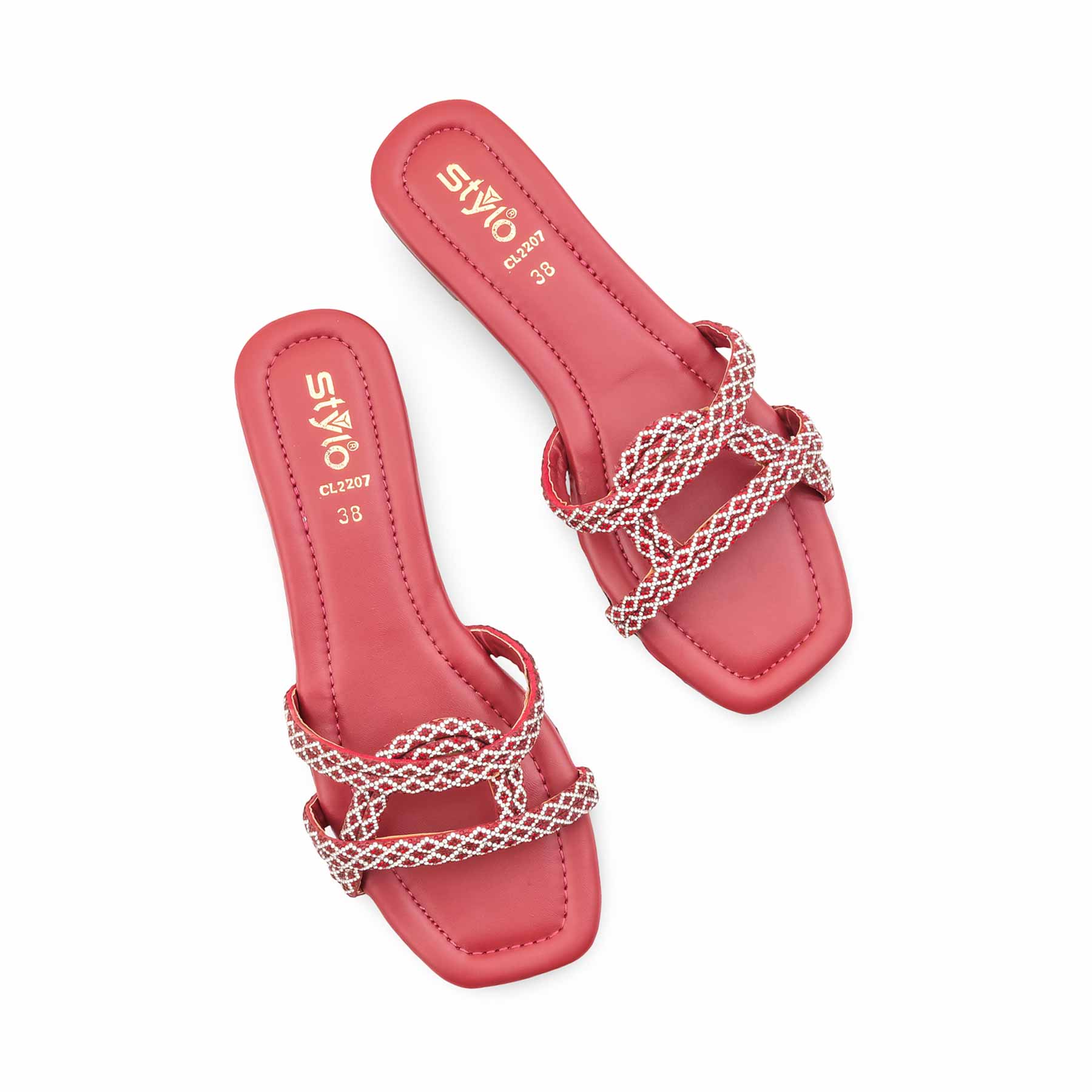 Maroon Casual Slipper For Women CL2207 - Image 5