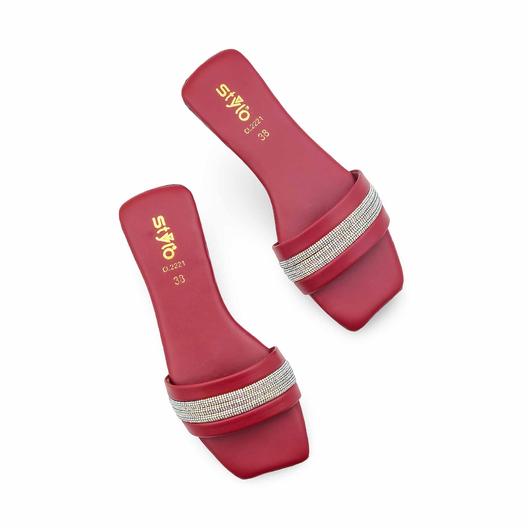 Maroon Casual Slipper For Women CL2221 - Image 5