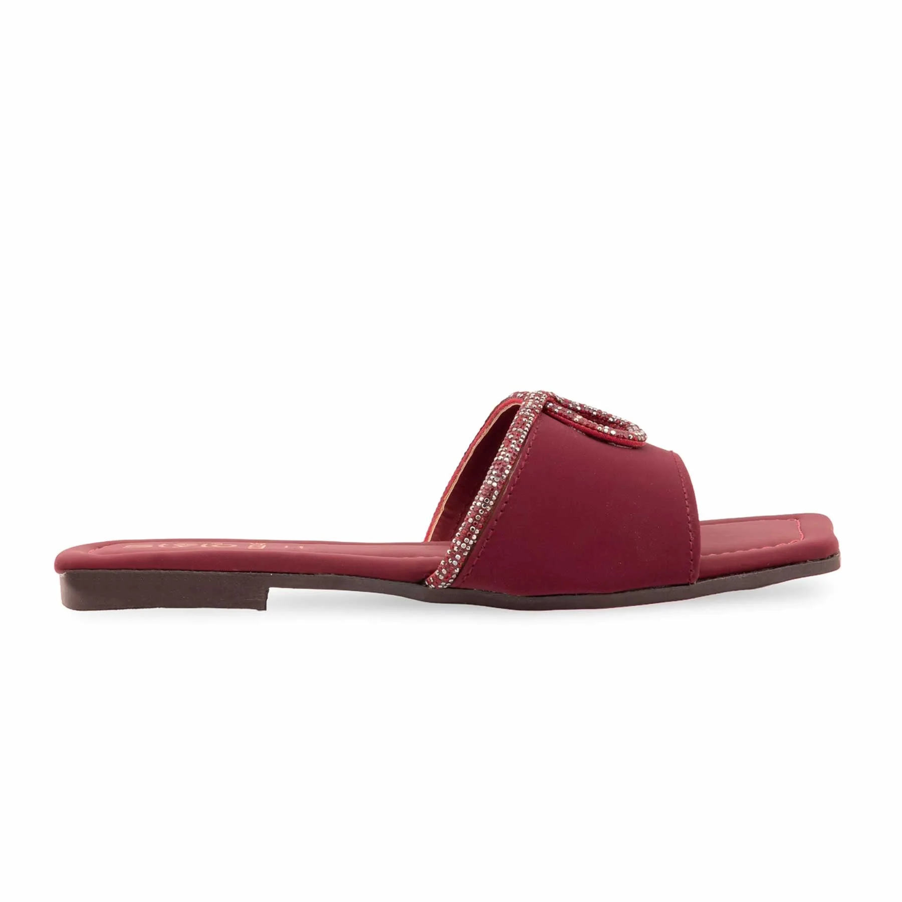 Maroon Casual Slipper For Women CL2246 - Image 2