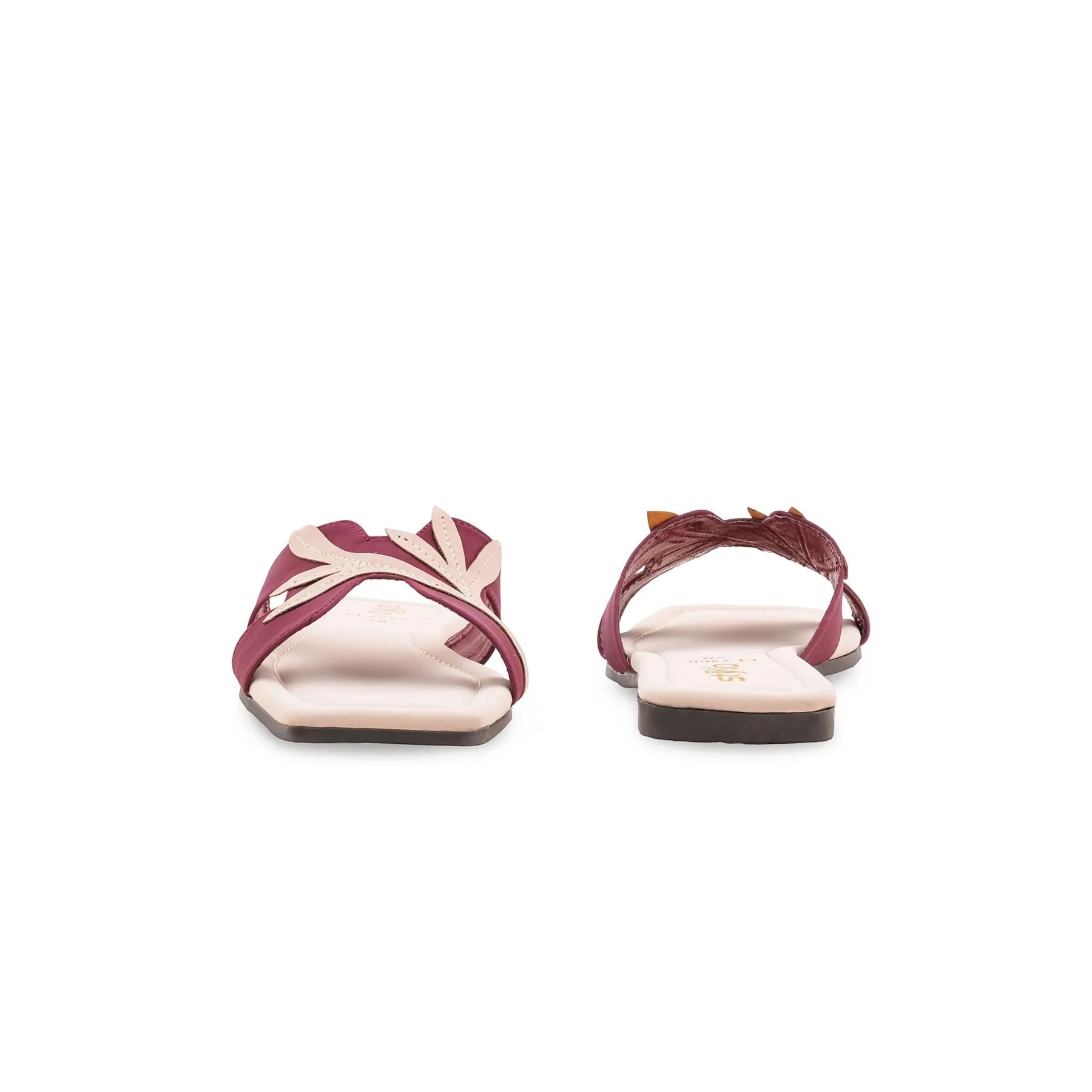 Maroon Casual Slipper For Women CL2258 - Image 4