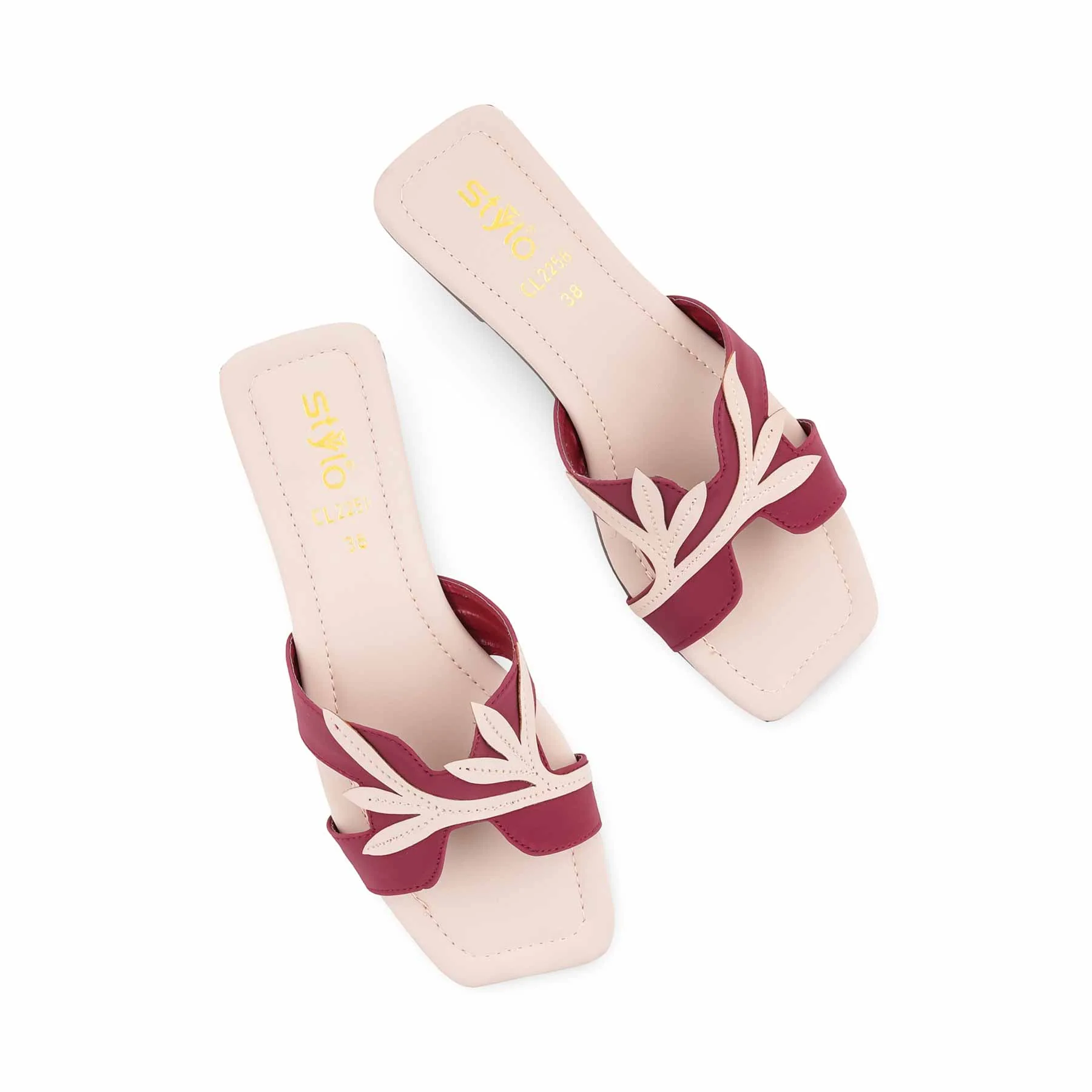Maroon Casual Slipper For Women CL2258 - Image 5