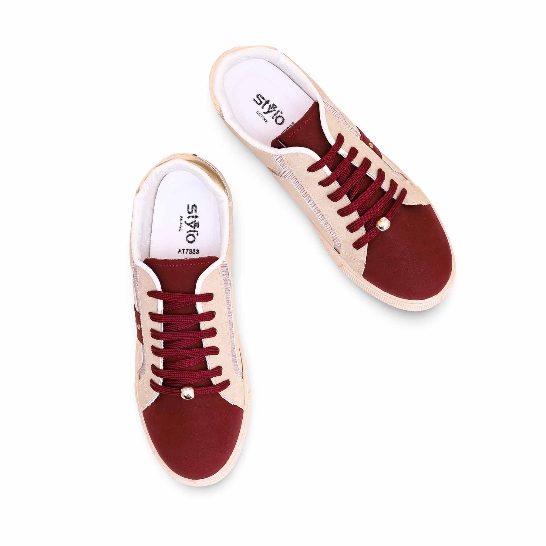 Maroon Casual Sneaker AT7333 - Image 5
