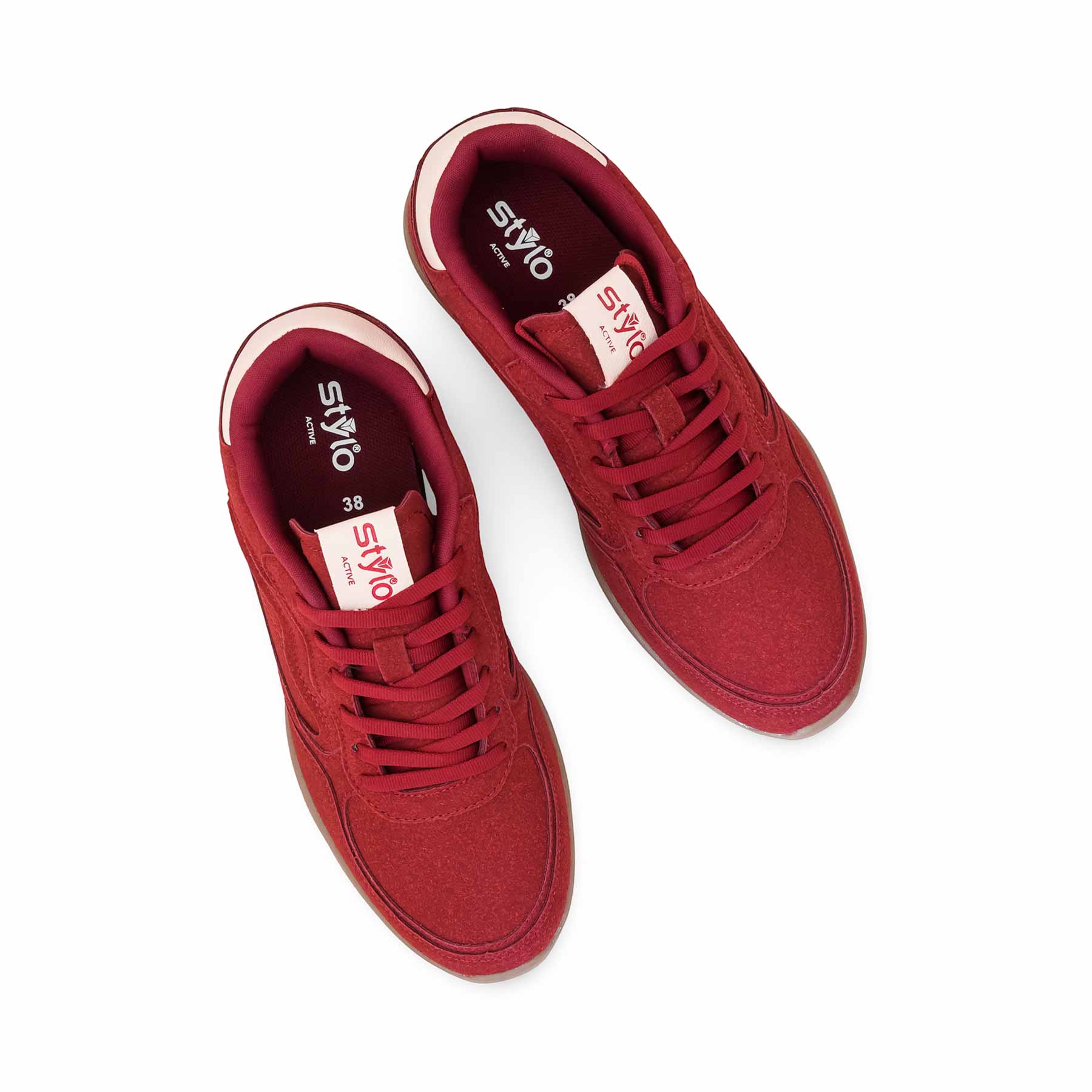 Maroon Casual Sneaker For Ladies AT7469 - Image 5