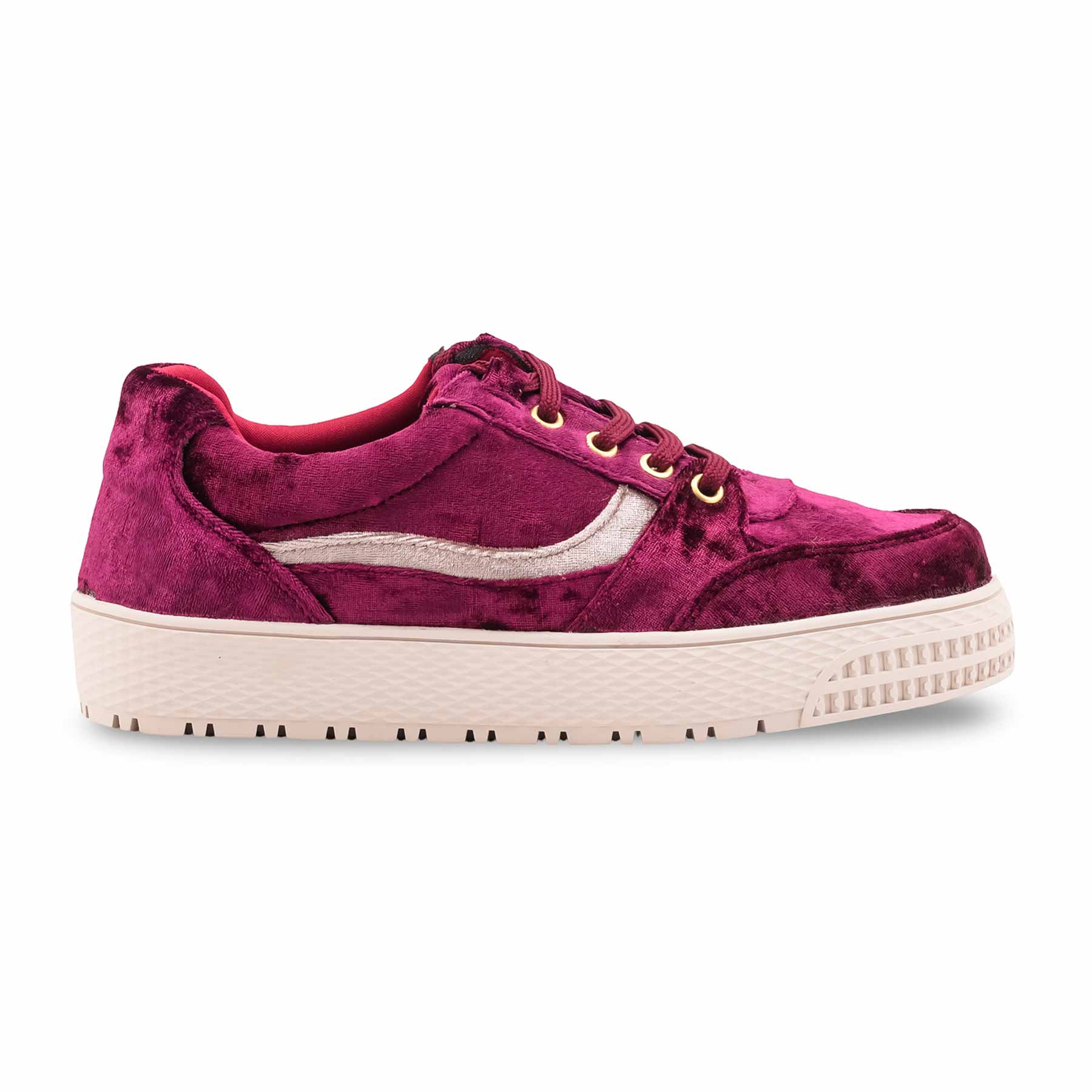 Maroon Casual Sneaker For Ladies AT7507 - Image 2