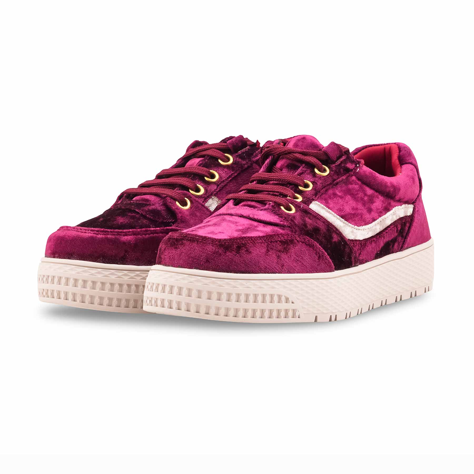Maroon Casual Sneaker For Ladies AT7507 - Image 3