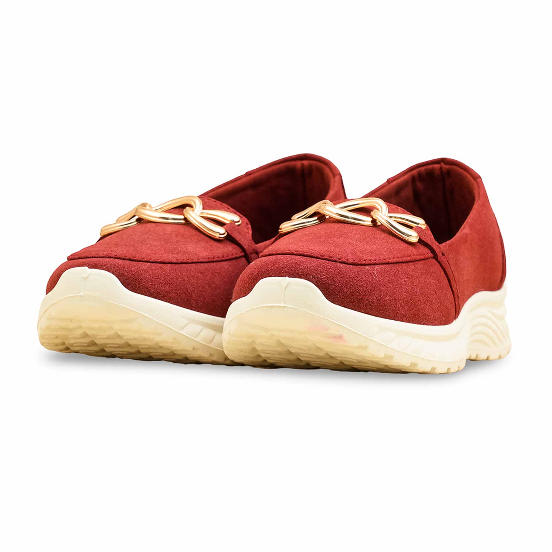 Maroon Casual Sneaker For Ladies AT9107 - Image 3