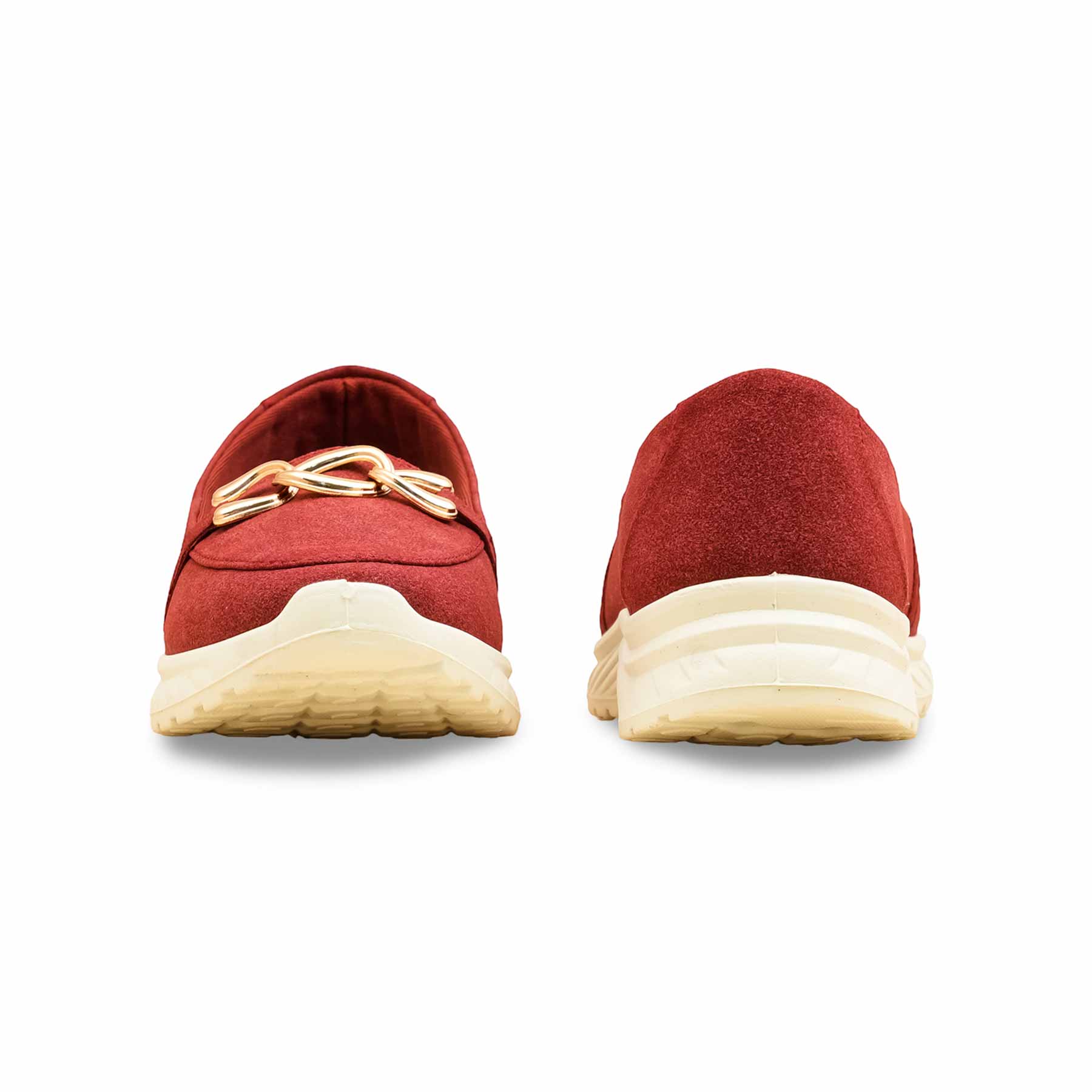 Maroon Casual Sneaker For Ladies AT9107 - Image 4