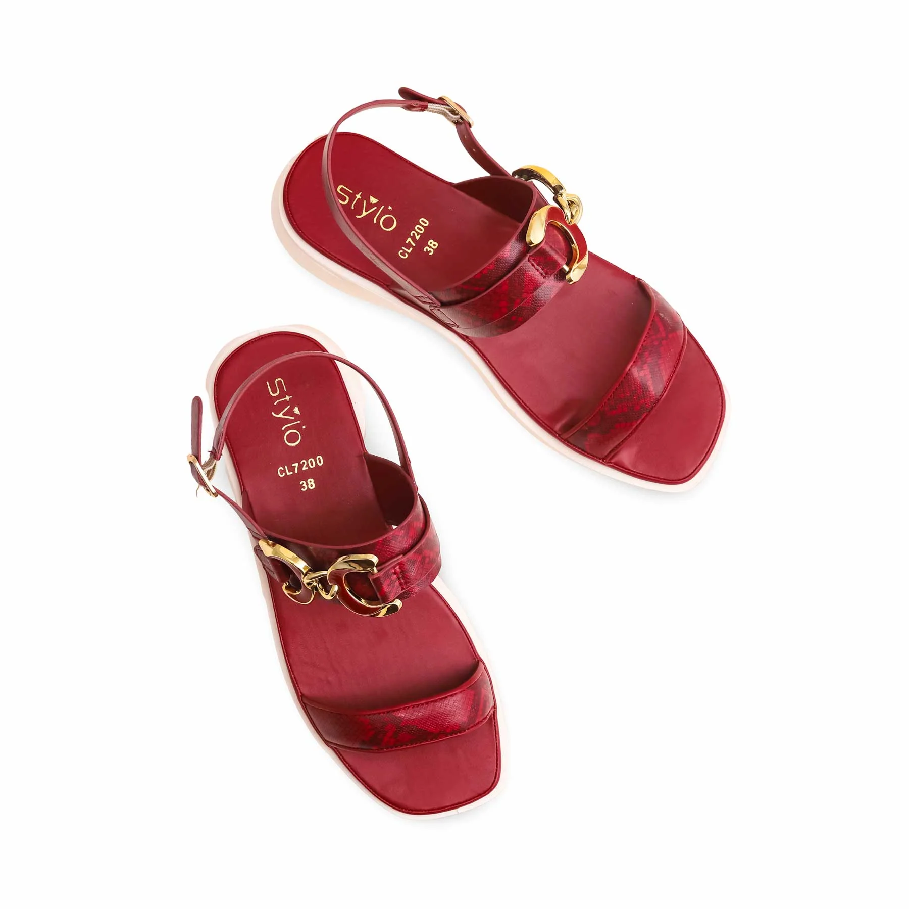 Maroon Casual Sandal CL7200 - Image 5