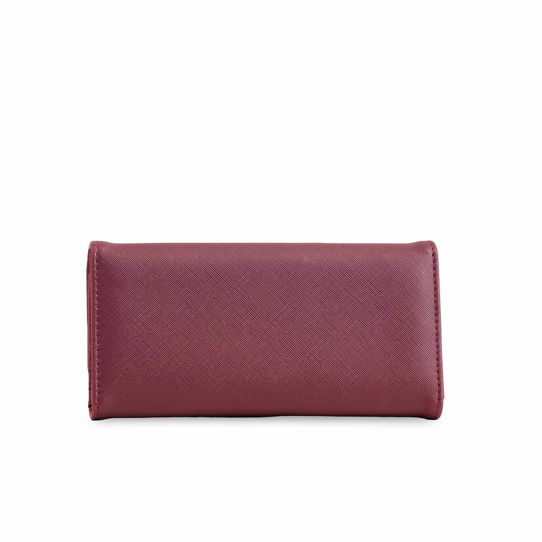 Maroon Casual Wallet For Ladies P70967 - Image 4