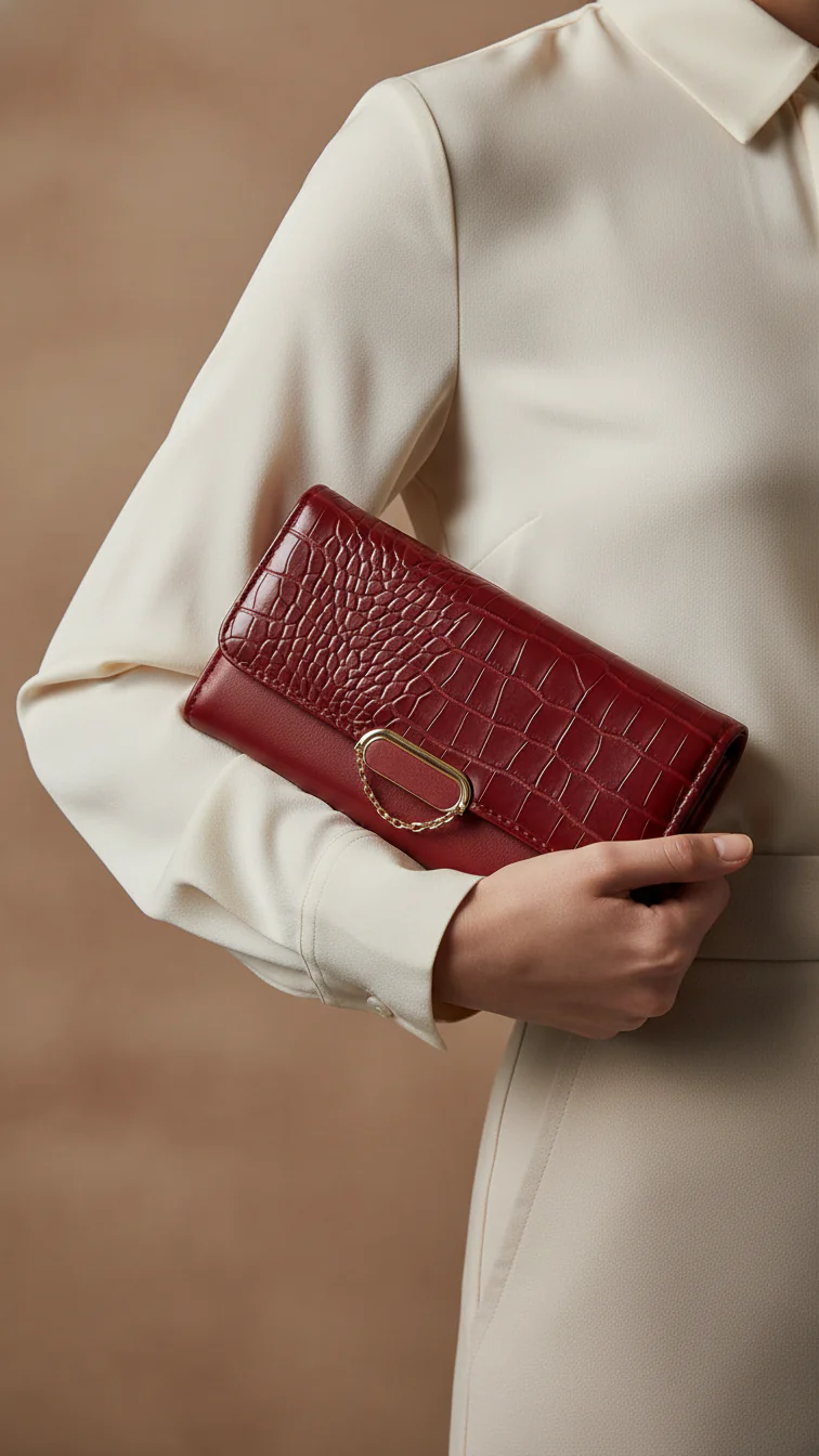 Maroon Casual Wallet For Ladies P71130