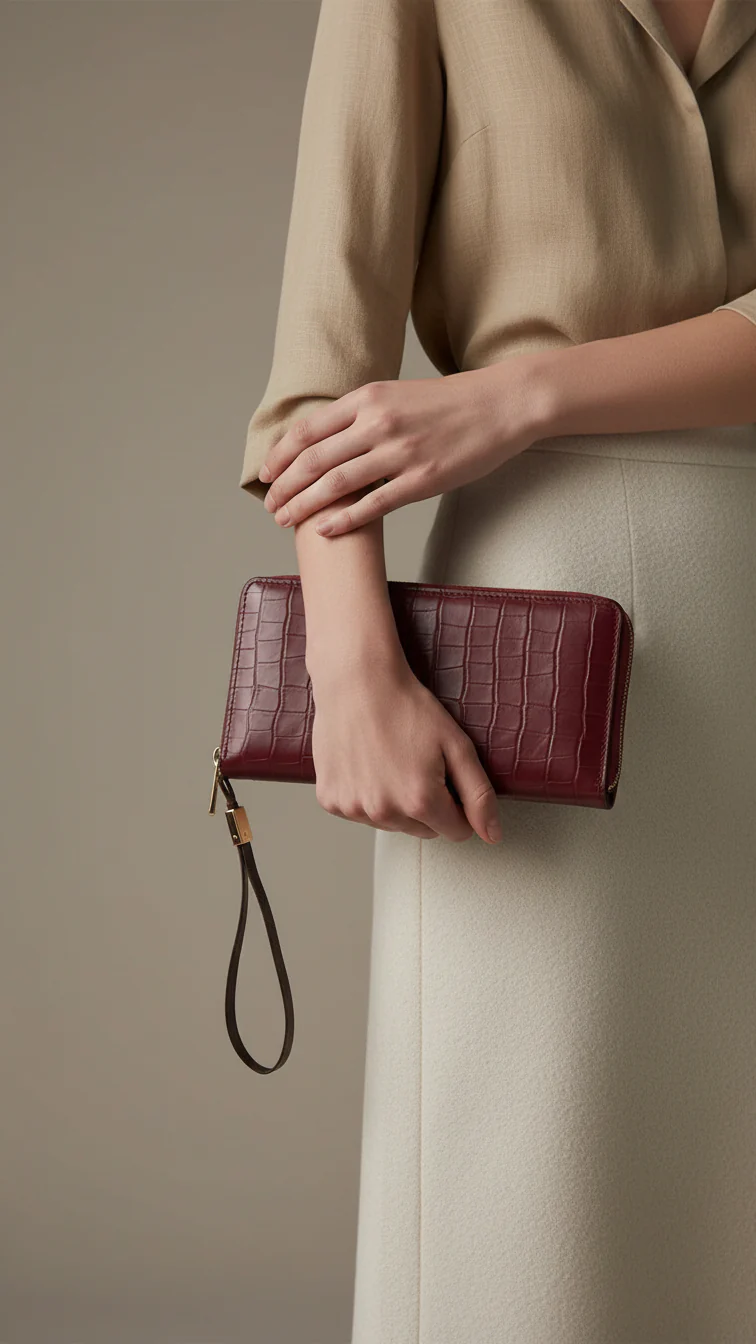 Maroon Casual Wallet For Ladies P71160