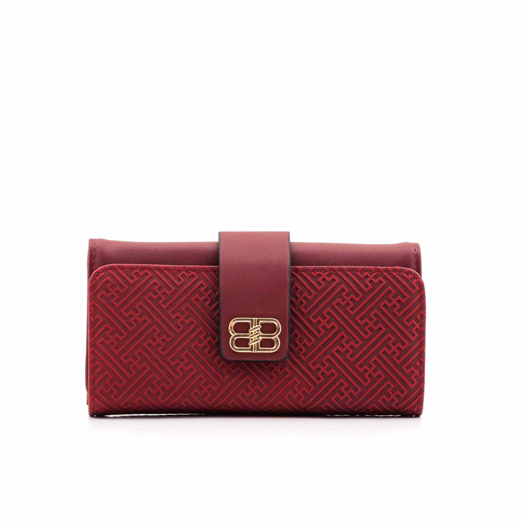 Maroon Casual Wallet For Women P71131 - Image 2