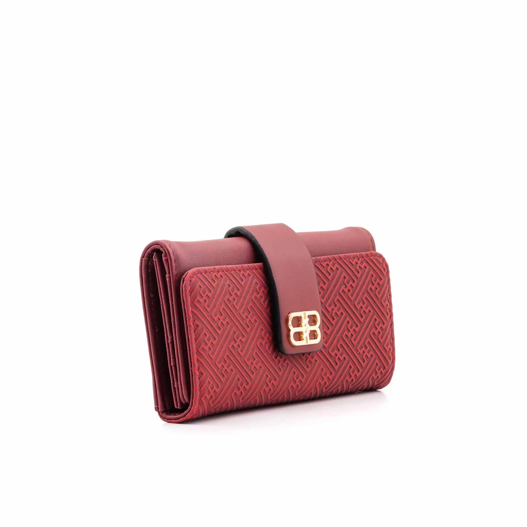 Maroon Casual Wallet For Women P71131 - Image 3