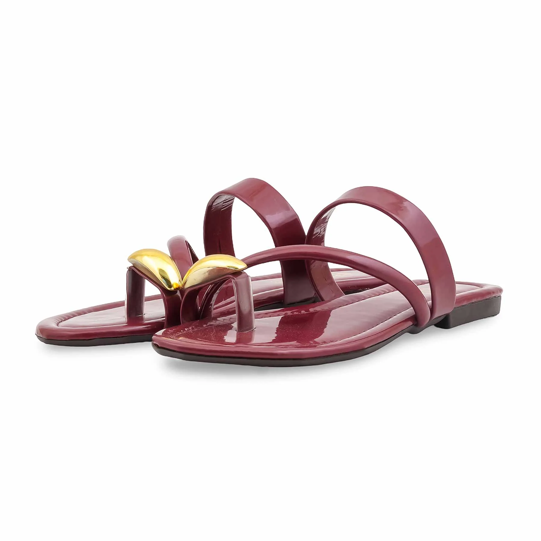Maroon Casual Women Chappal CL2237 - Image 3