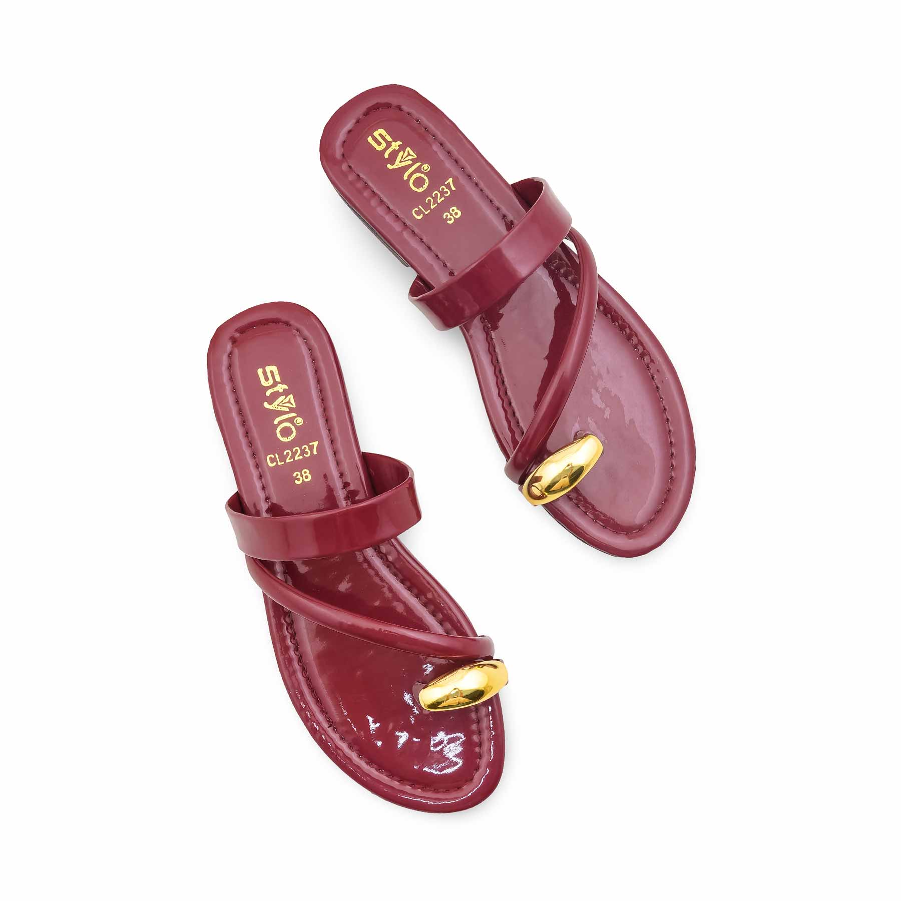 Maroon Casual Women Chappal CL2237 - Image 5