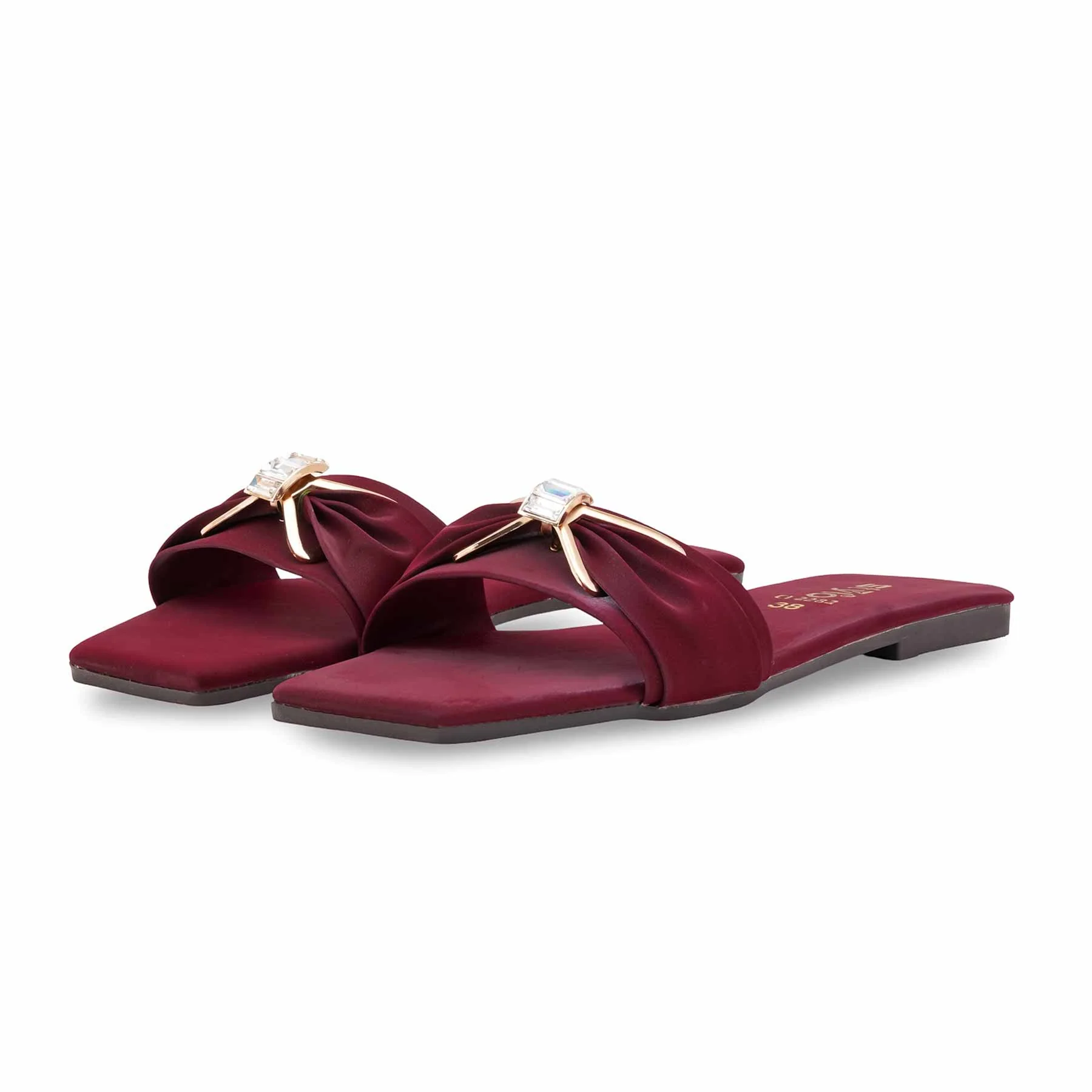 Maroon Casual Women Slipper CL2282 - Image 3