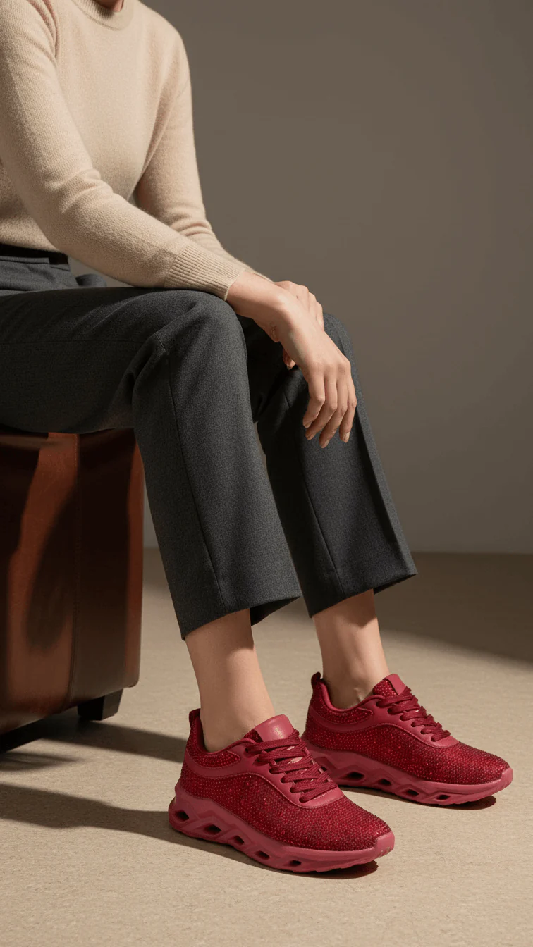 Maroon Casual Women Sneaker AT7451 - Image 2