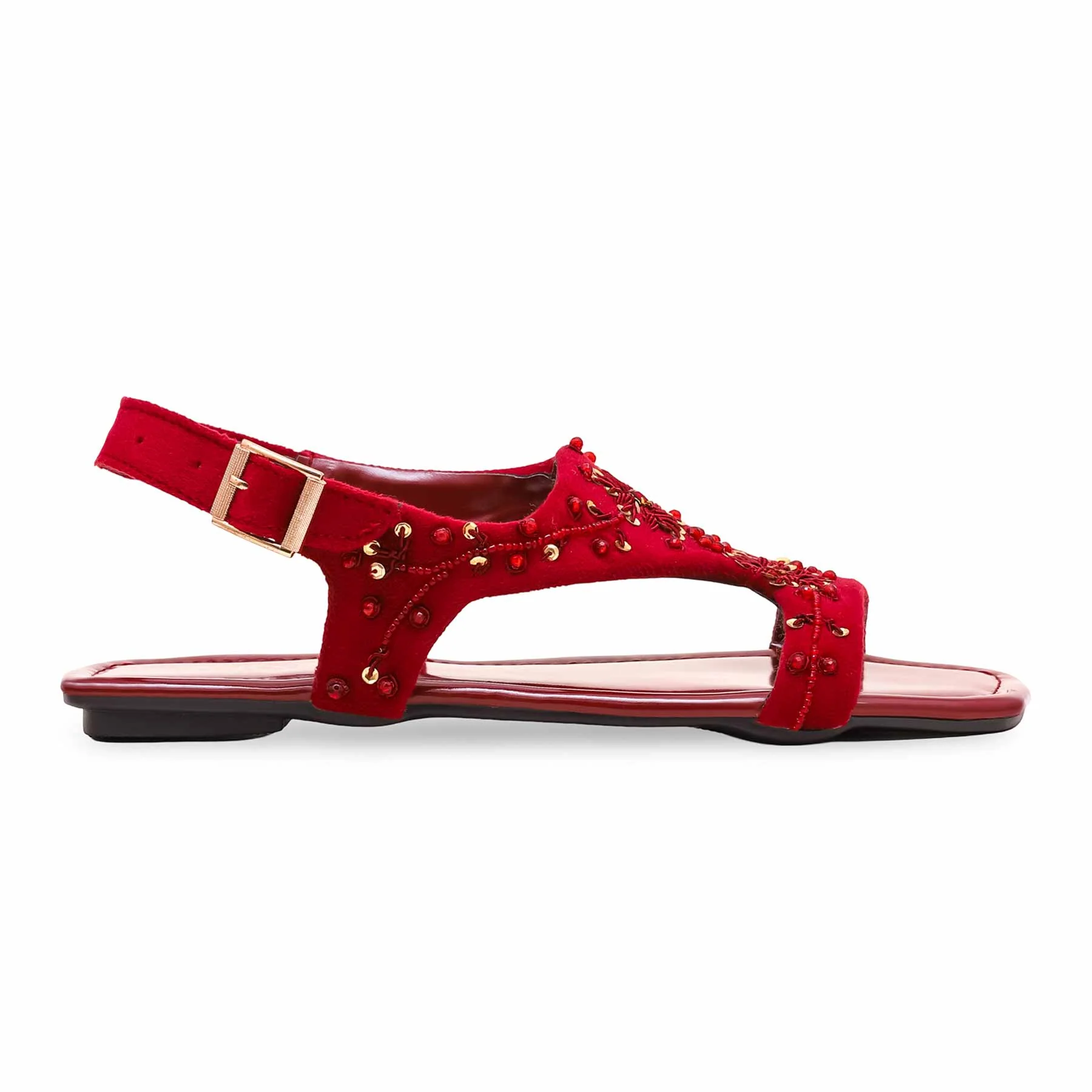 Maroon Chappal Kohaty EC3179 - Image 2