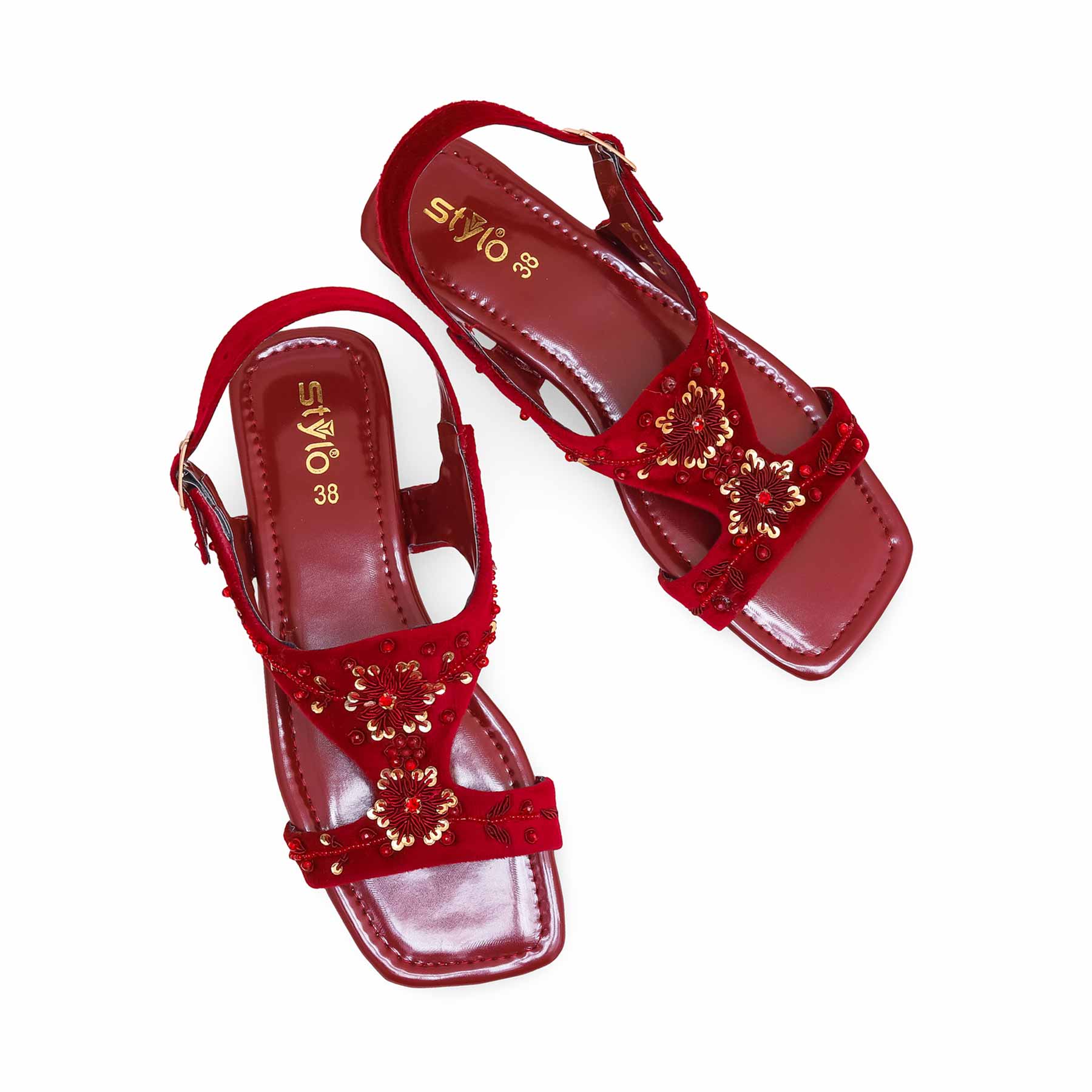 Maroon Chappal Kohaty EC3179 - Image 5