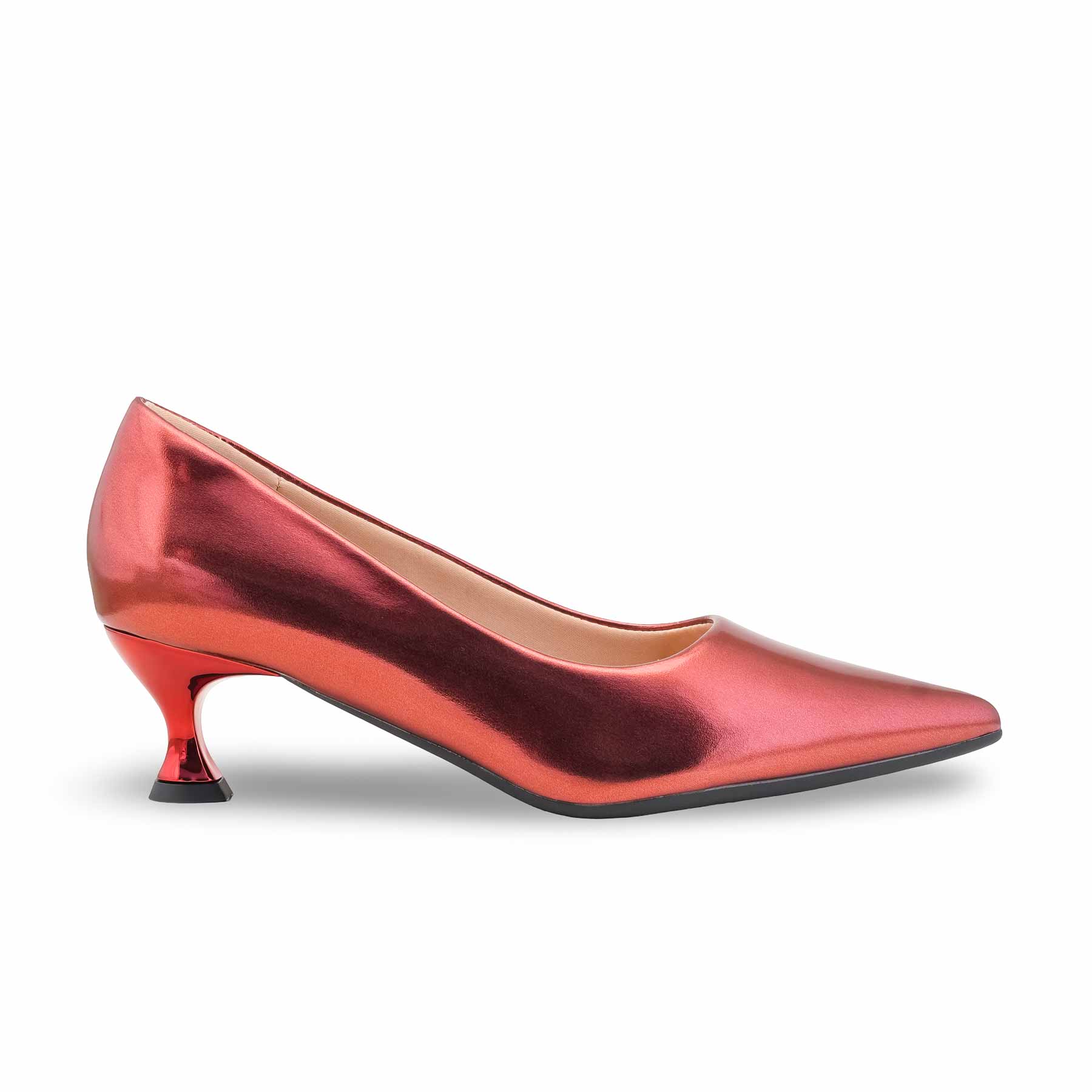 Maroon Court Shoes For Ladies WN7516 - Image 2