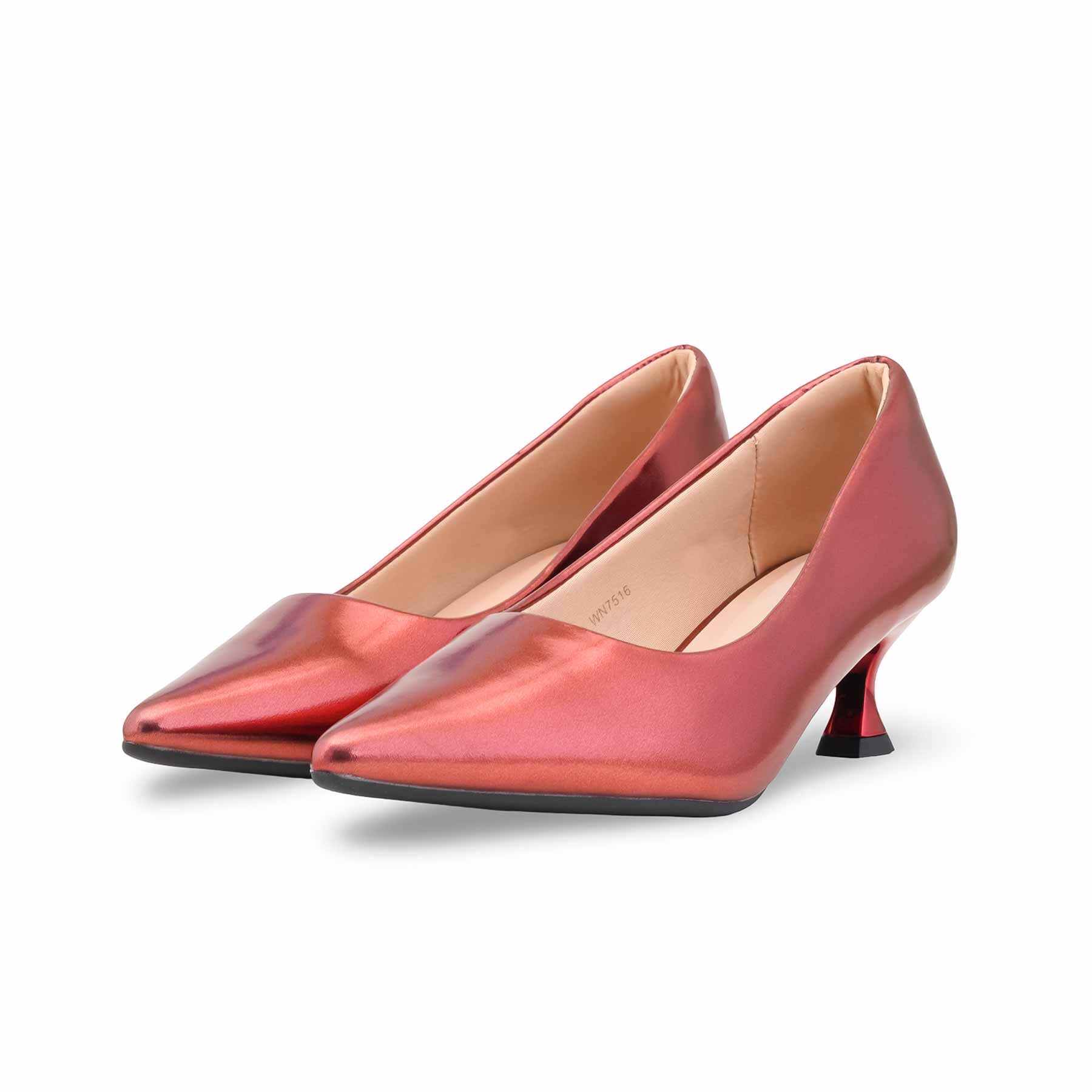Maroon Court Shoes For Ladies WN7516 - Image 3