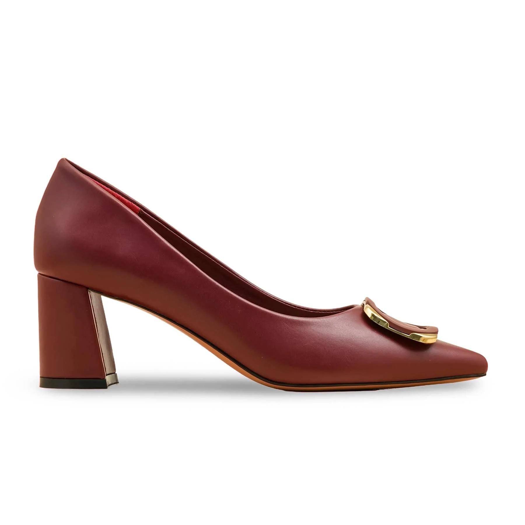 Maroon Court Shoes For Women WN7535 - Image 2