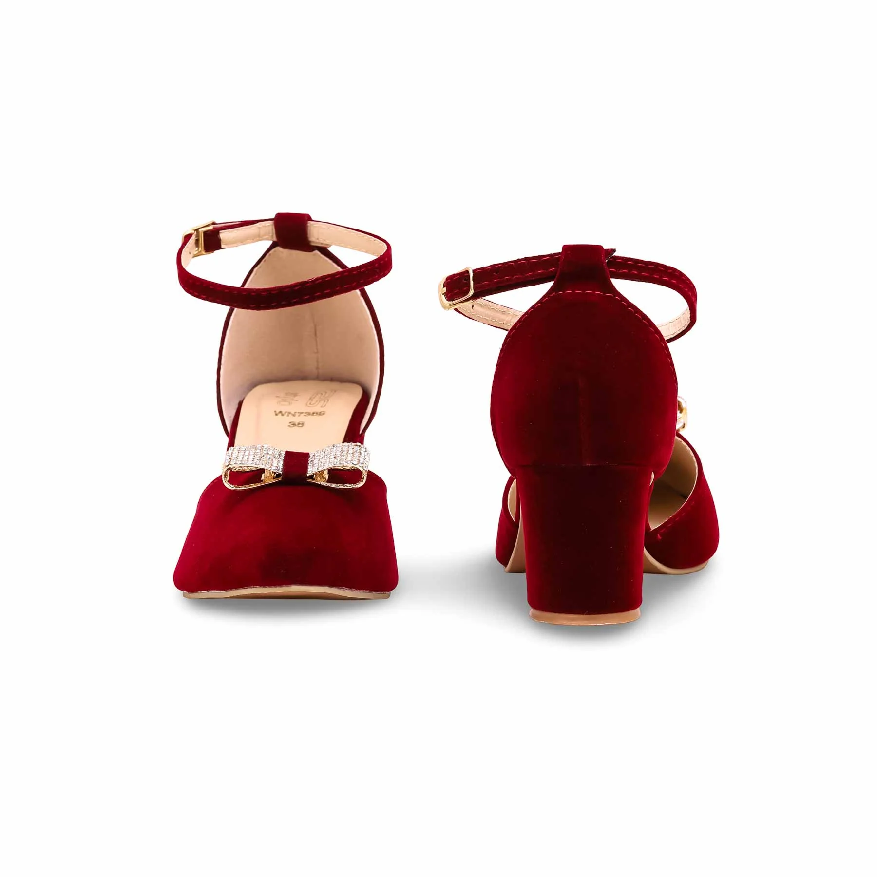 Maroon Court Shoes WN7389 - Image 3