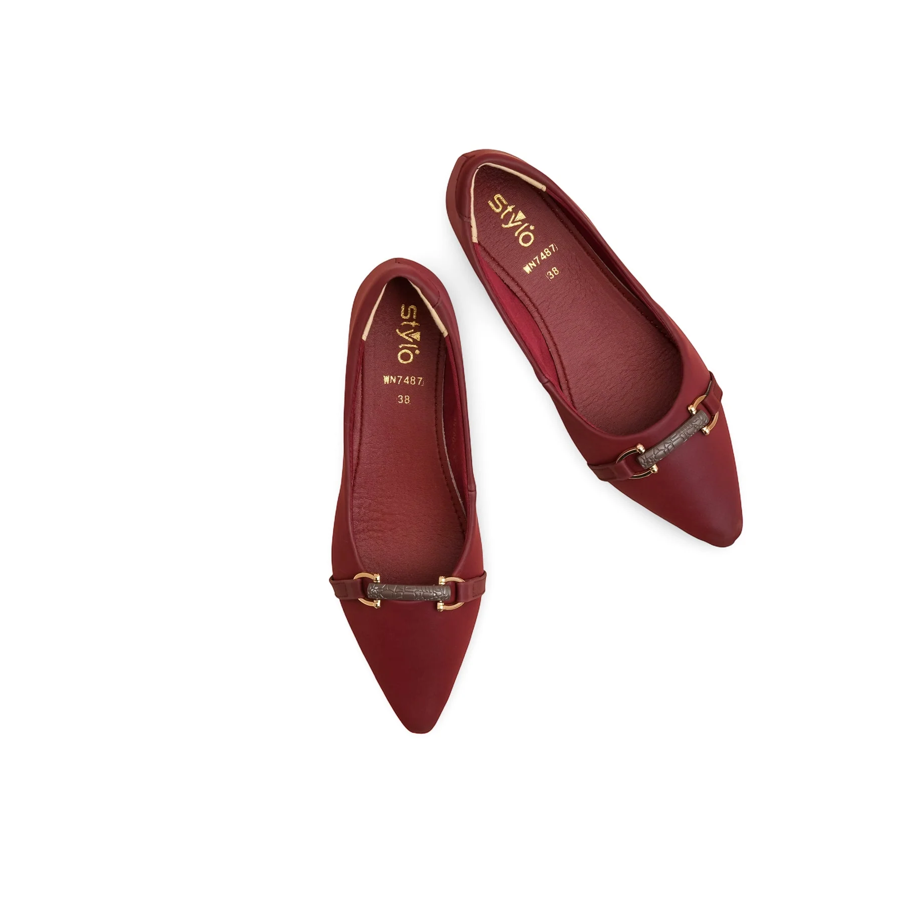 Maroon Court Shoes WN7487 - Image 6