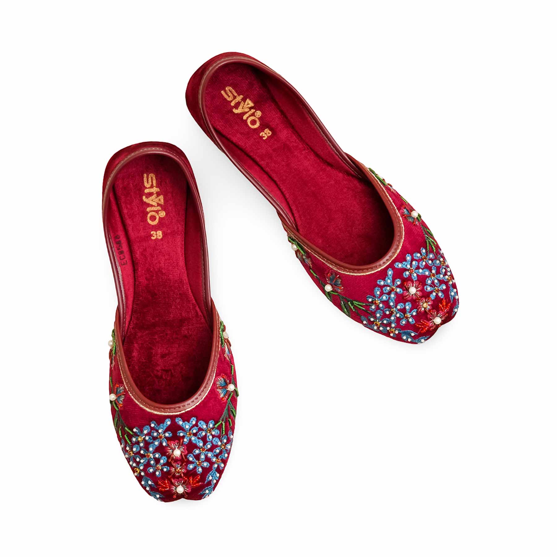 Maroon Ethnic Khussa EC8588 - Image 5