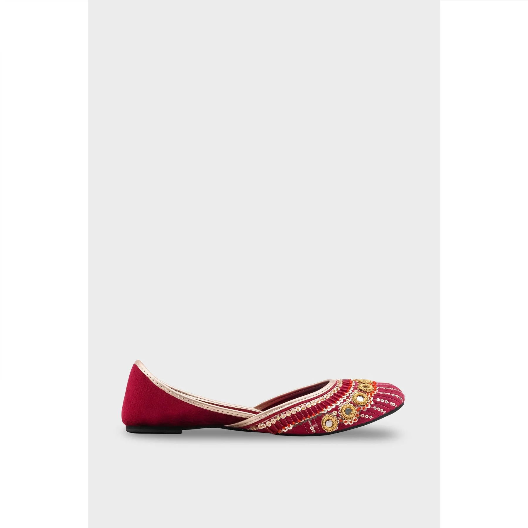 Maroon Khussa For Women EC8618 - Image 2