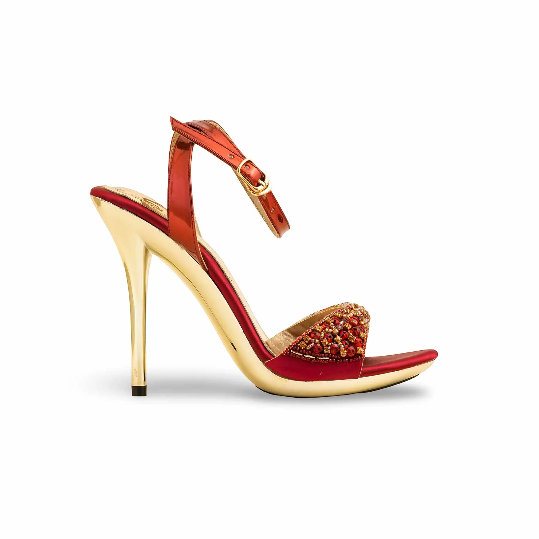 Maroon Fancy Bridal Sandal FN6019 - Image 2
