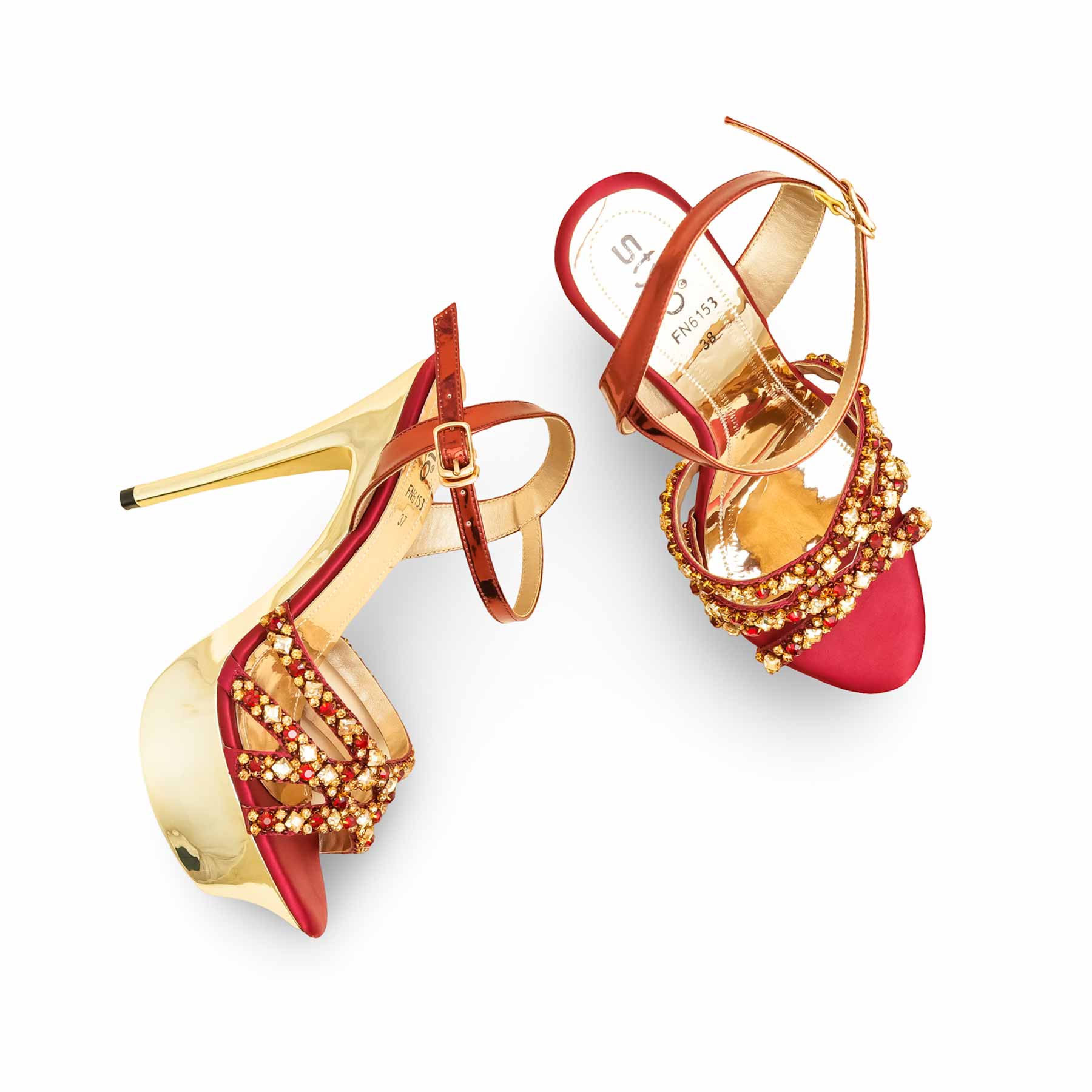 Maroon Fancy Bridal Sandal FN6153 - Image 5