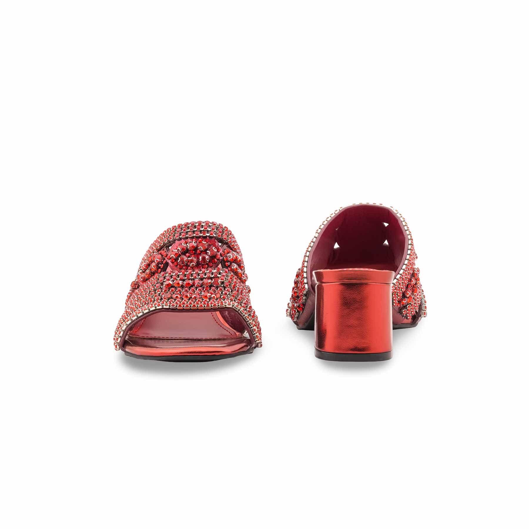 Maroon Fancy Bridal Sandal FN8034 - Image 4