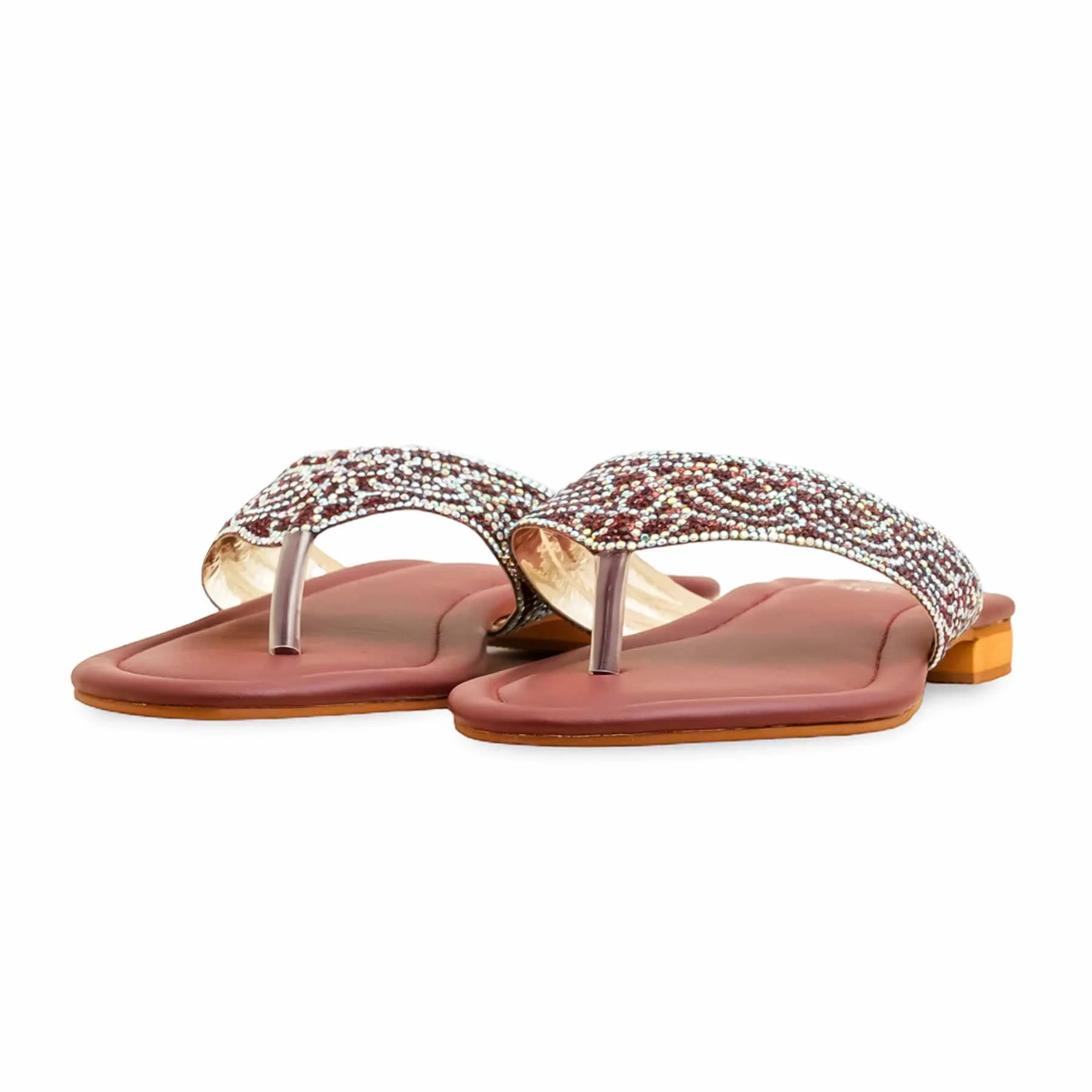 Maroon Fancy Chappal FN0820 - Image 3