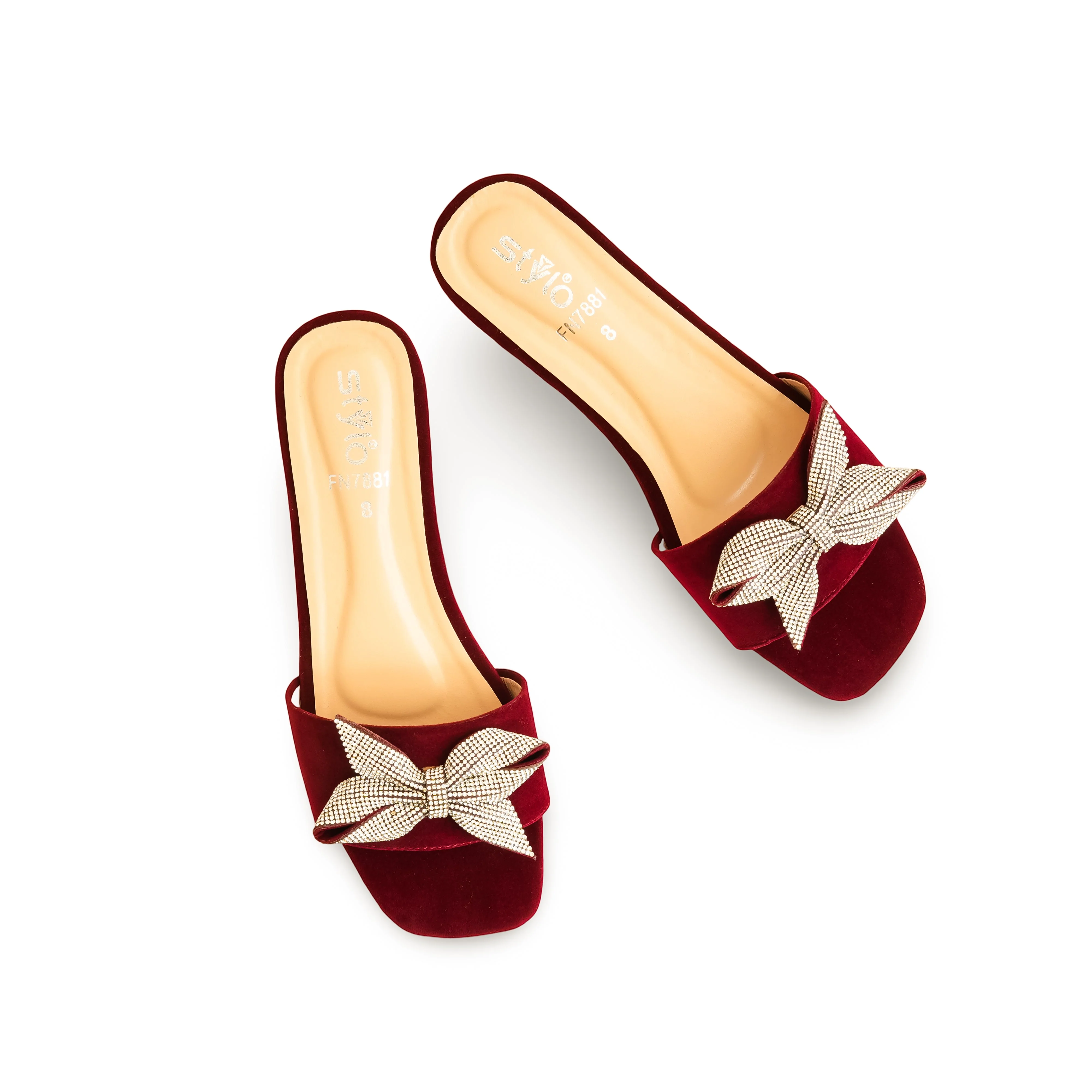 Maroon Fancy Slipper FN7881 - Image 5